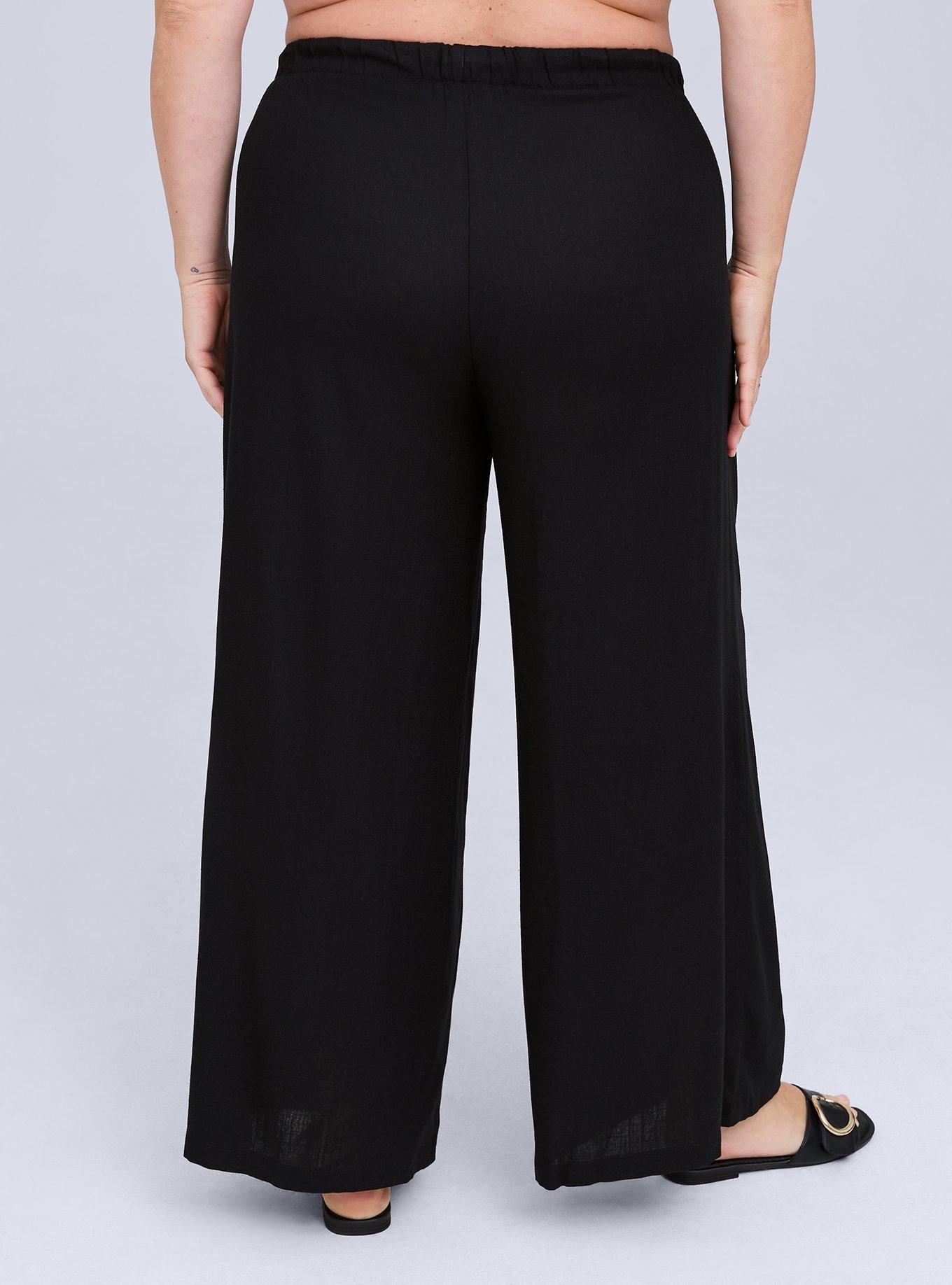 Belle Isle Pull-On Wide Leg Pant, DEEP BLACK, alternate