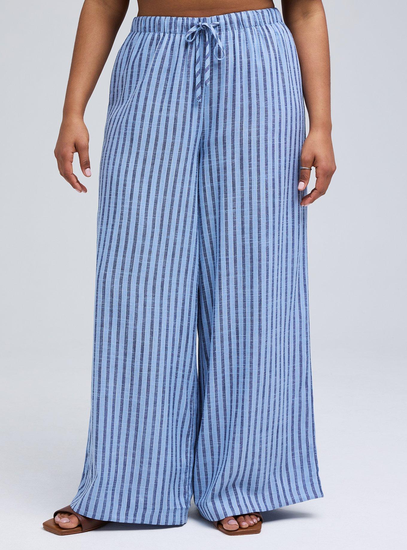 Belle Isle Pull-On Wide Leg Pant, WINSTON STRIPE BLUE, alternate