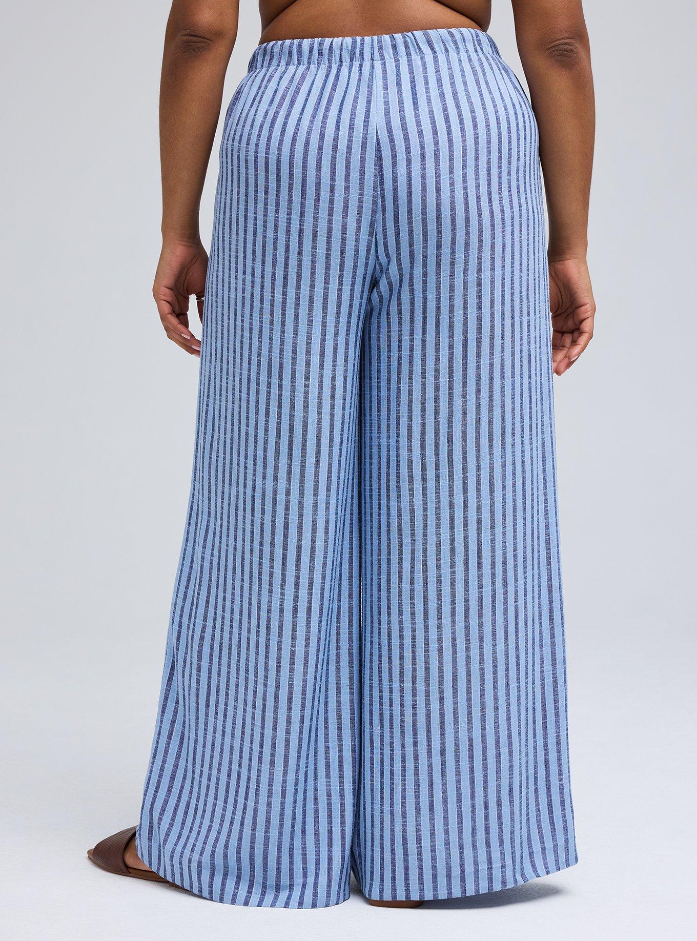 Belle Isle Pull-On Wide Leg Pant, WINSTON STRIPE BLUE, alternate