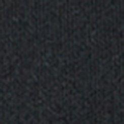 Plus Size Cozy Fleece V-Neck Crochet Sweatshirt, DEEP BLACK, swatch