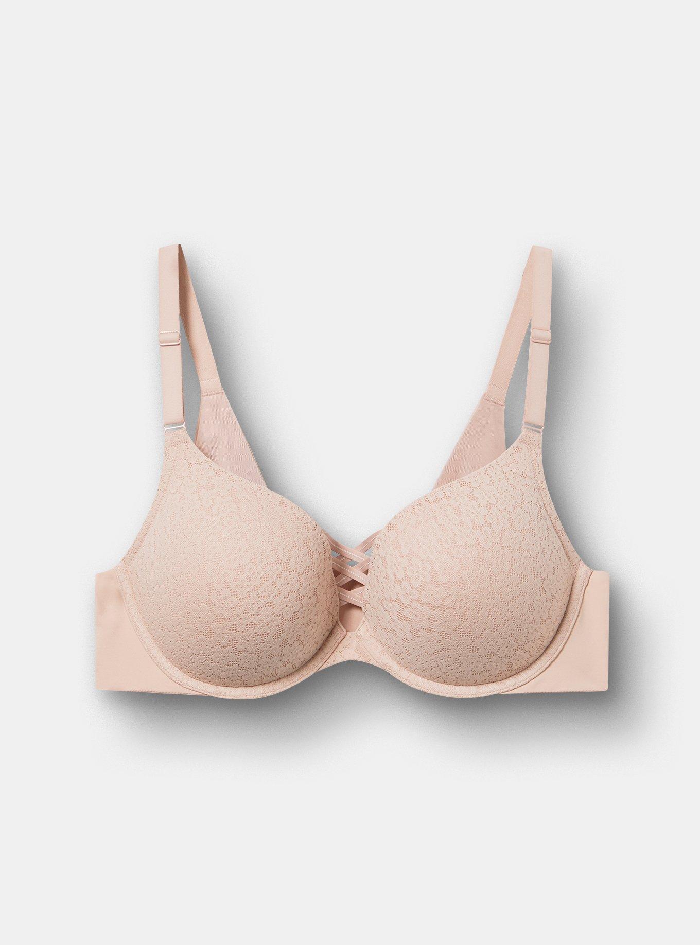 XO Plunge Push-Up Lace Bra, ROSE DUST, hi-res