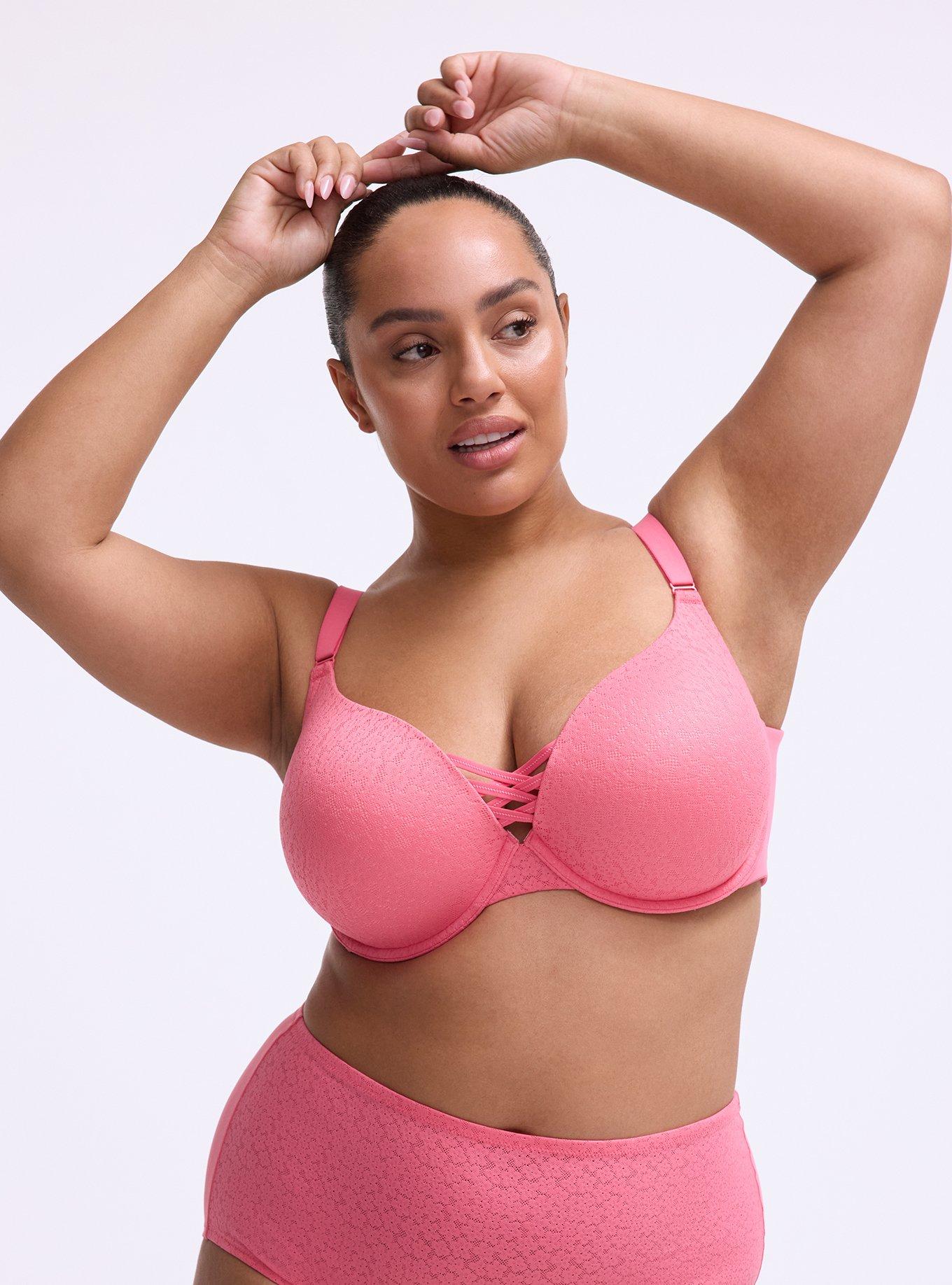 XO Plunge Push-Up Lace Bra, CAMELLIA ROSE, hi-res