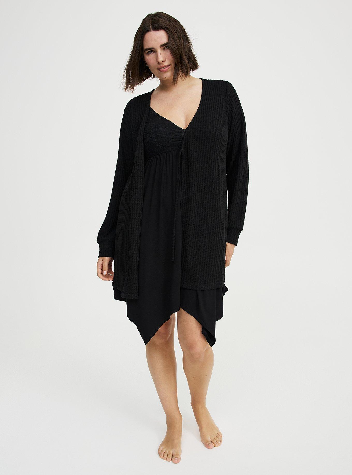 Super Soft Plush Waffle Lounge Cardigan