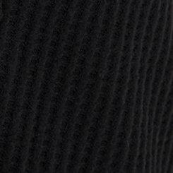 Super Soft Plush Waffle Lounge Cardigan, DEEP BLACK, swatch