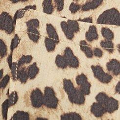 Plus Size Lizzie Button-Up Shirt, FIFTIES LEOPARD IVORY, swatch