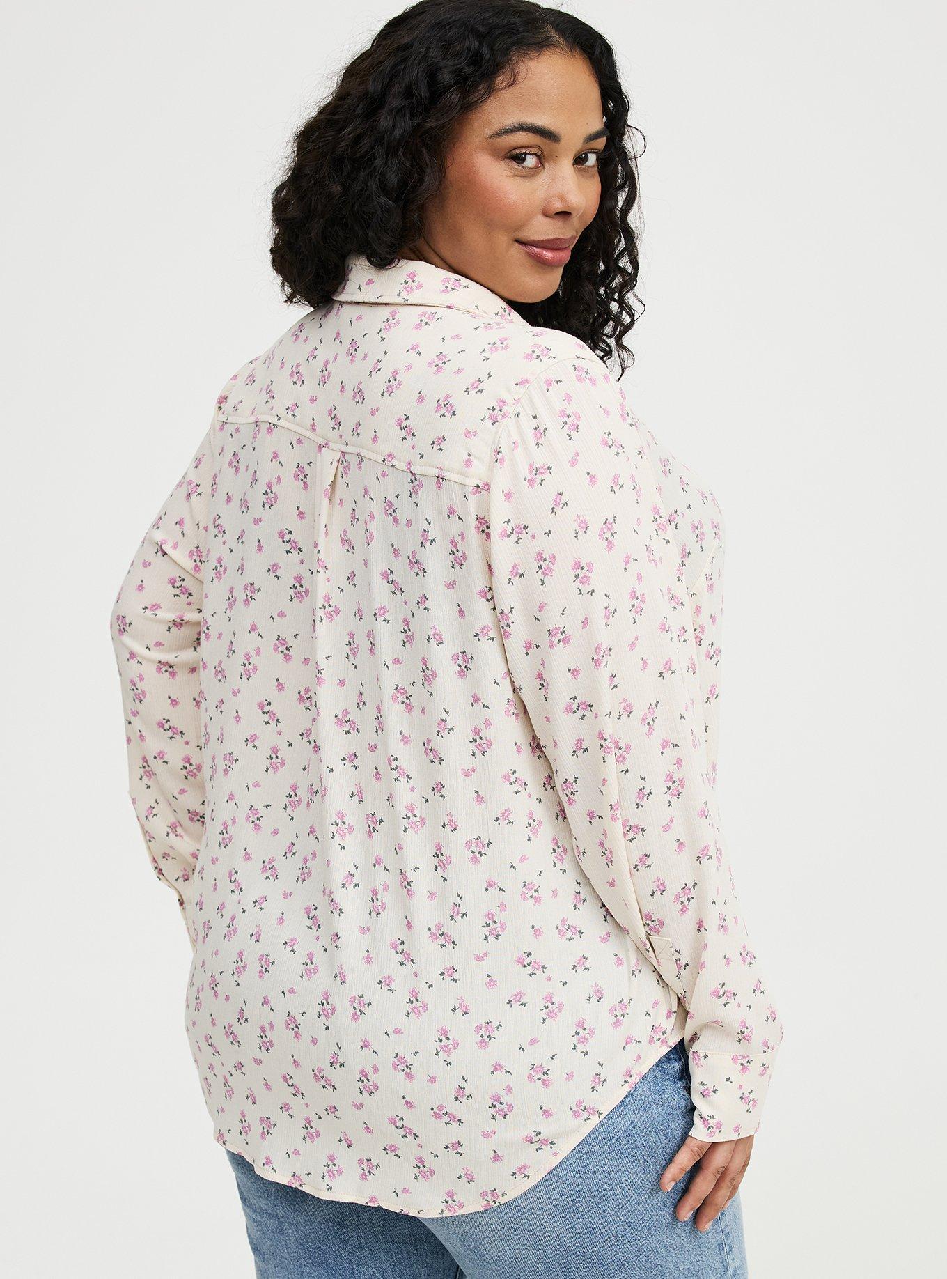 Lizzie Button-Up Shirt, DITSY BLUES PINK, alternate