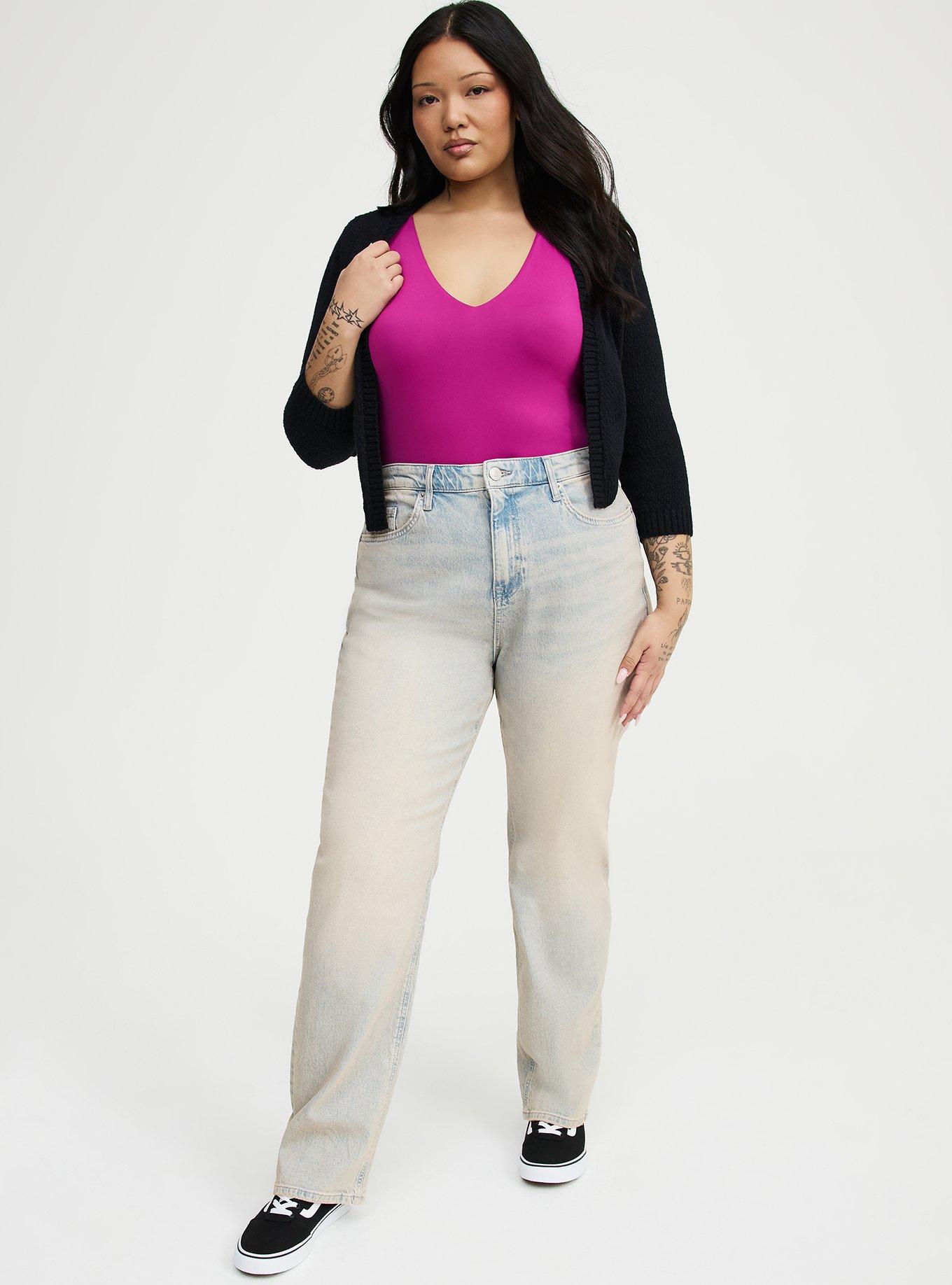 Smoothing V-Neck Bodysuit, WILD ASTER, alternate