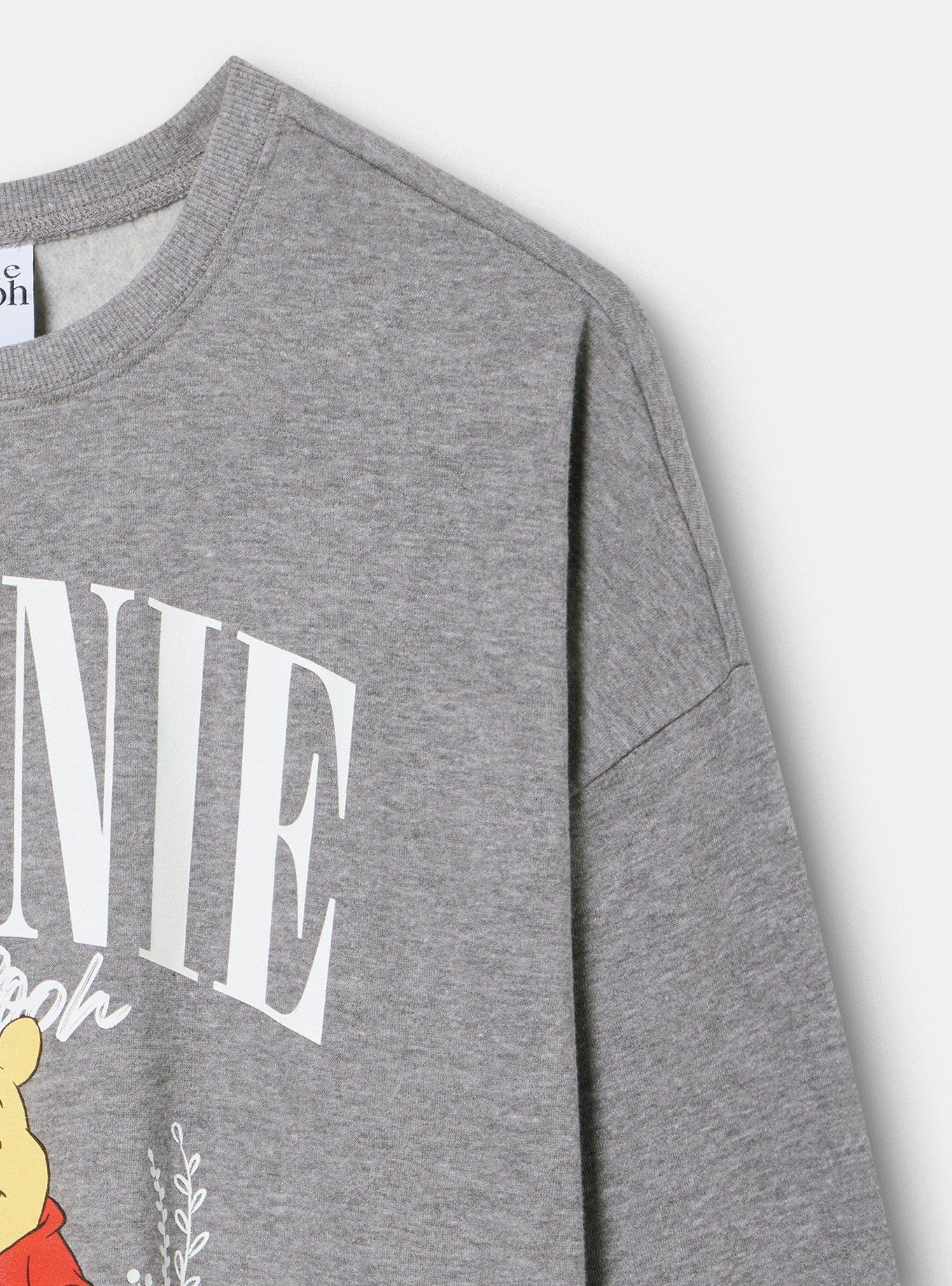 Winnie The Pooh Relaxed Sweatshirt, WINNIE THE POOH MD HEATHER GRAY, alternate