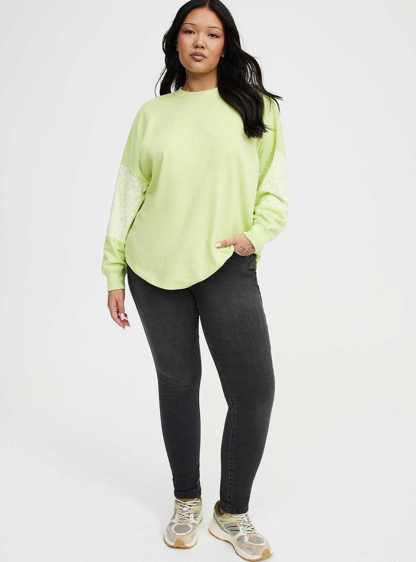 French Terry Contrast Sweatshirt, ASIAN PEAR, alternate