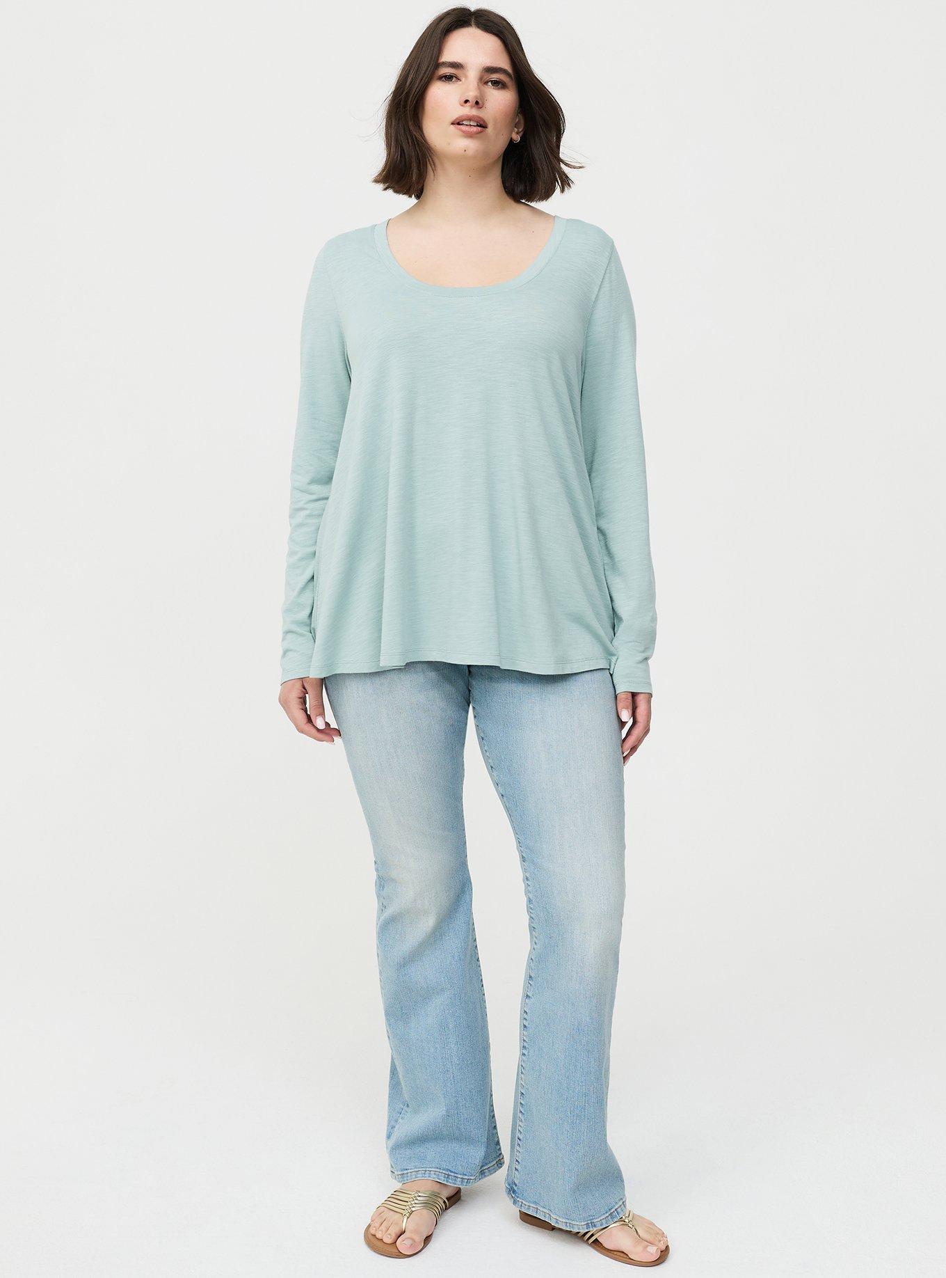 Vintage Slub A-Line Scoop Neck Tee, GRAY MIST, alternate