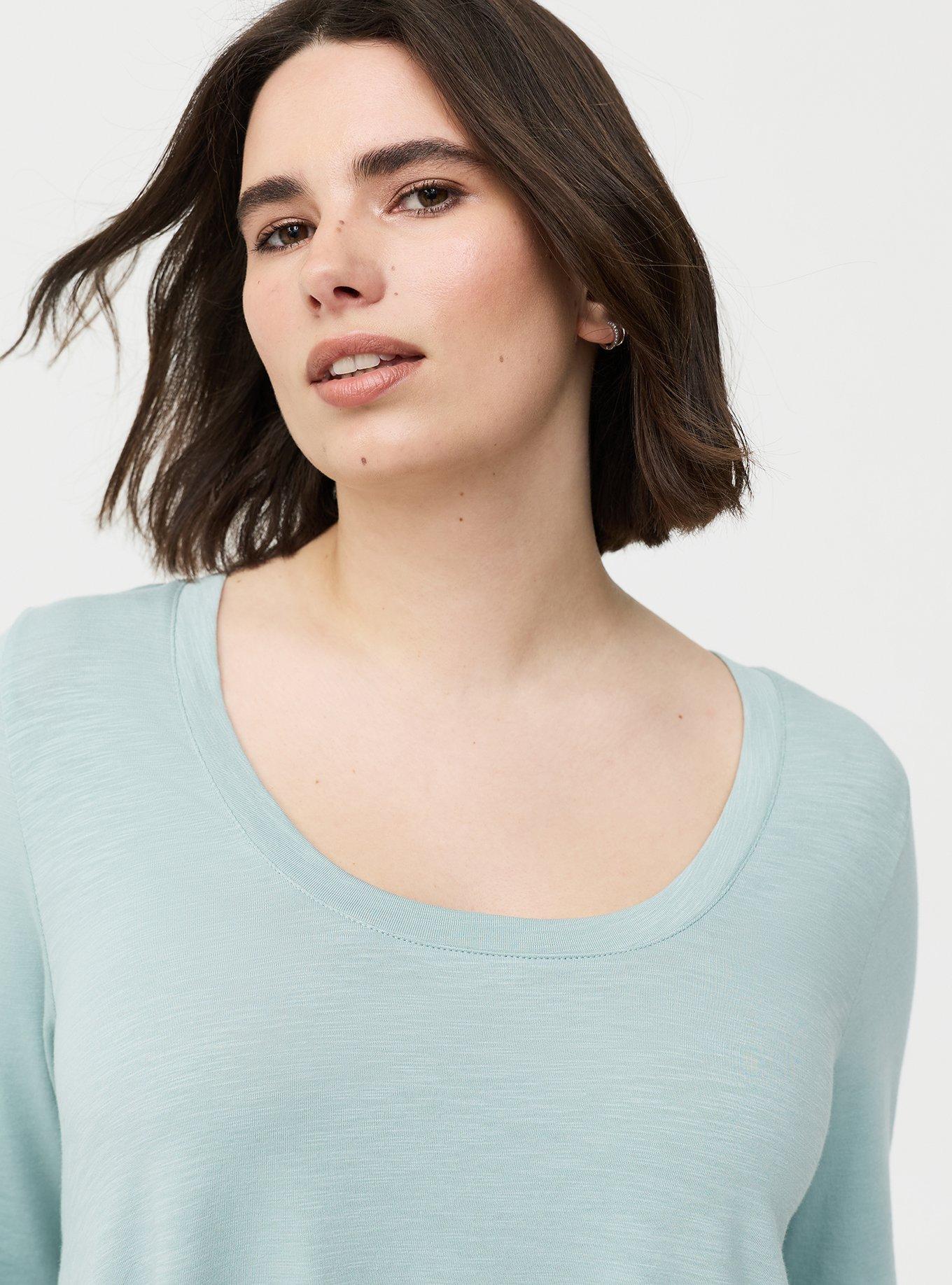 Vintage Slub A-Line Scoop Neck Tee, GRAY MIST, alternate