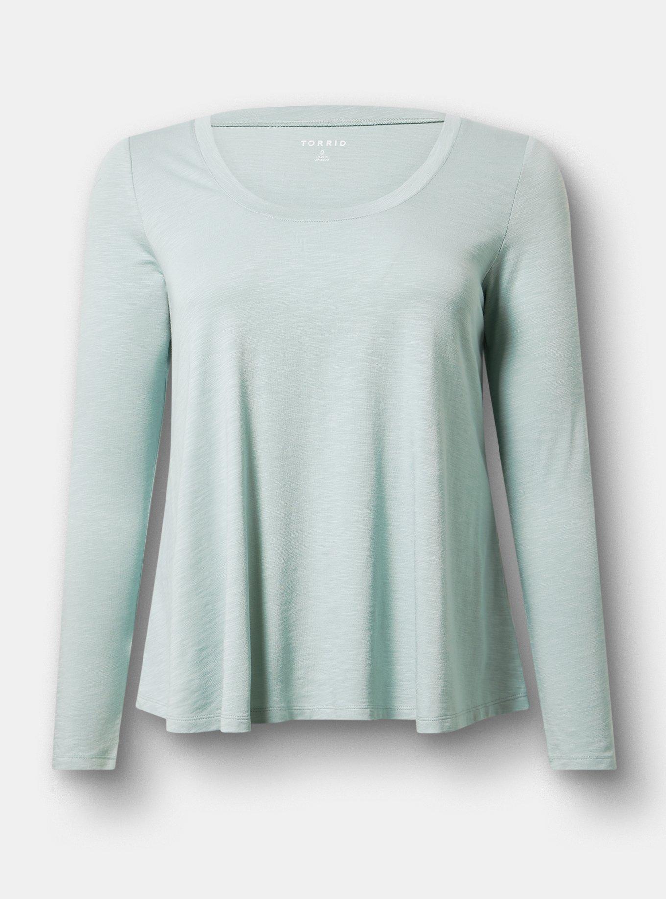 Vintage Slub A-Line Scoop Neck Tee, GRAY MIST, hi-res