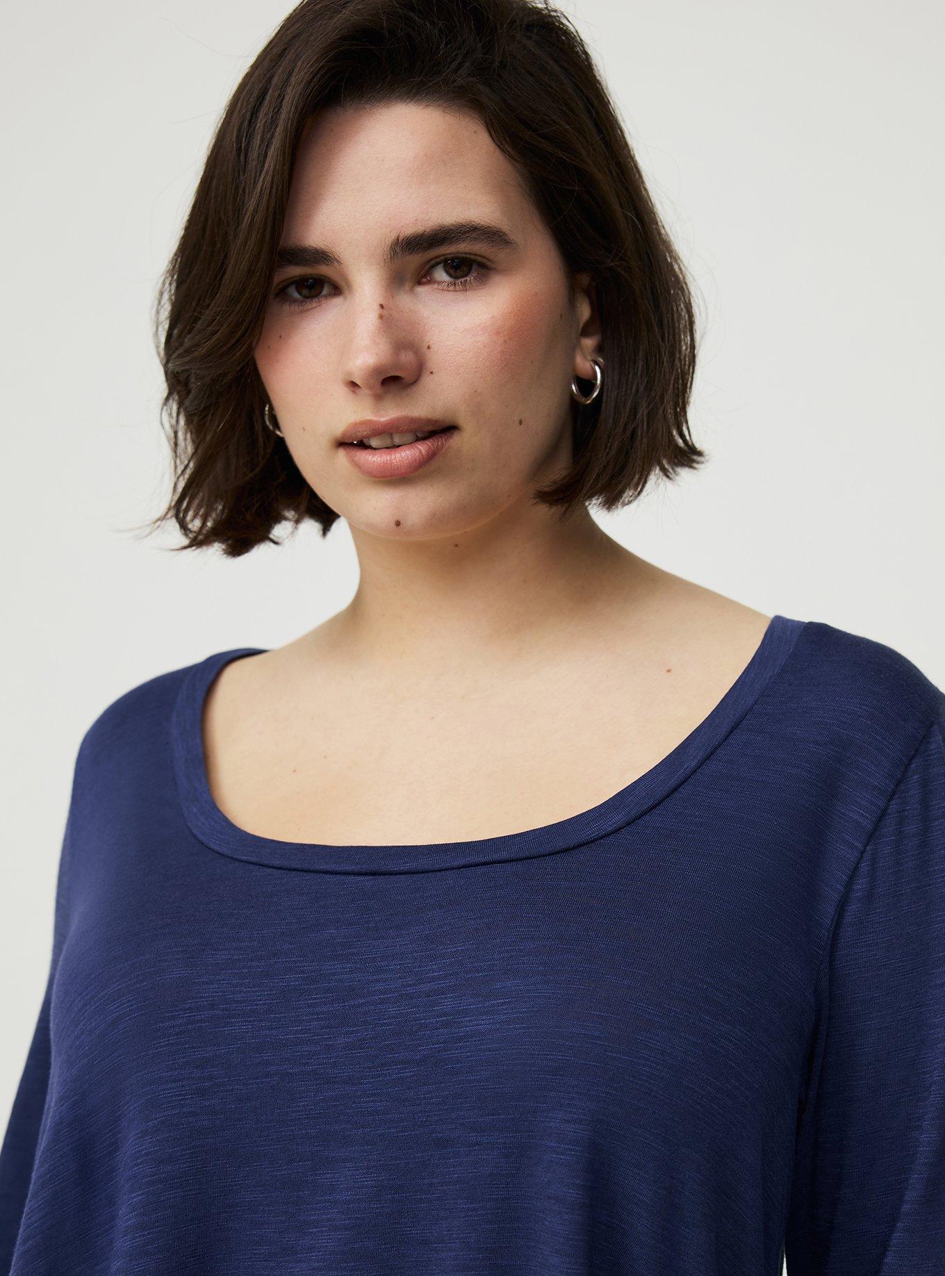 Vintage Slub A-Line Scoop Neck Tee, OCEANA, alternate