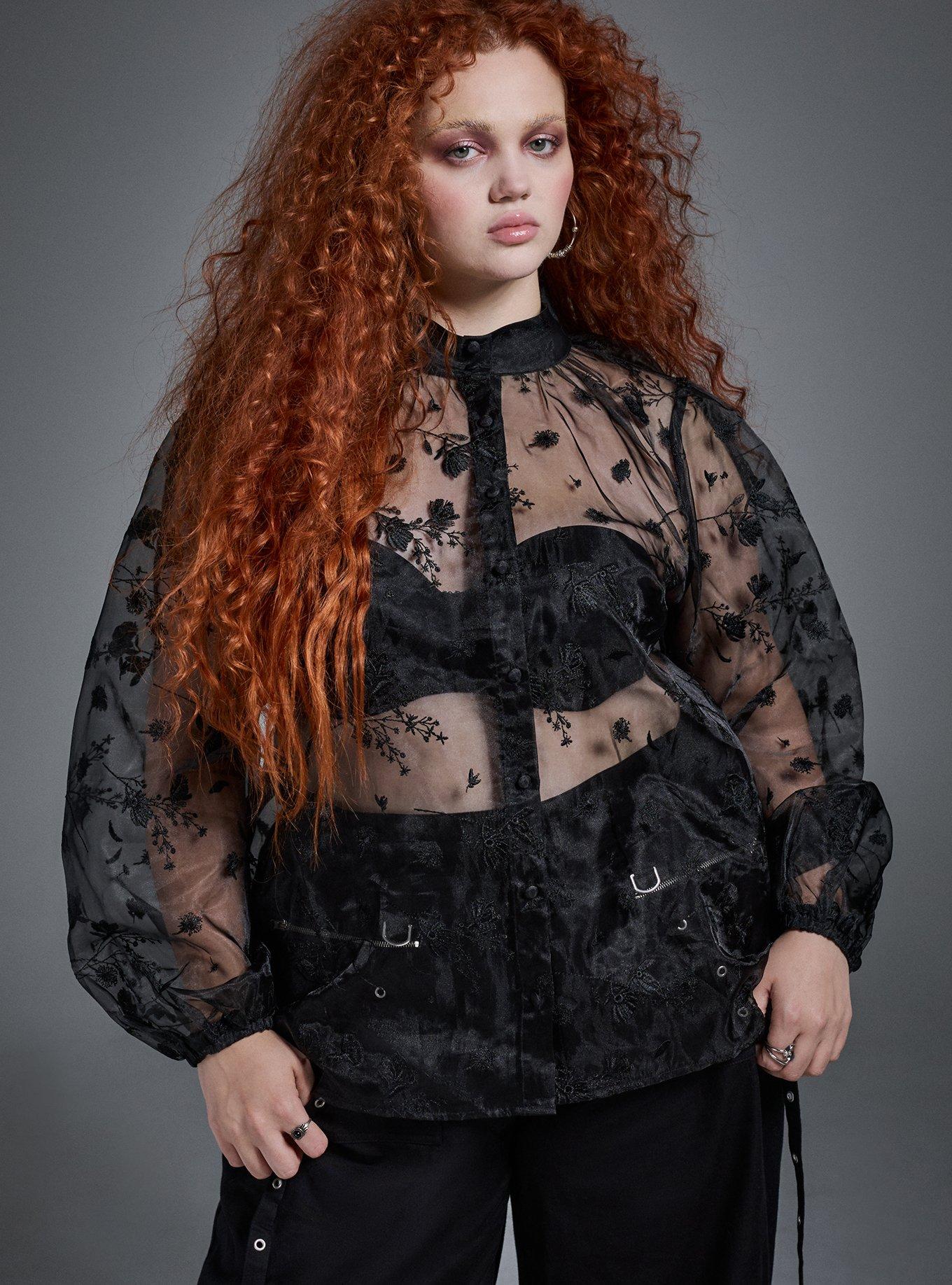 Nightfall Embroidered Organza Top