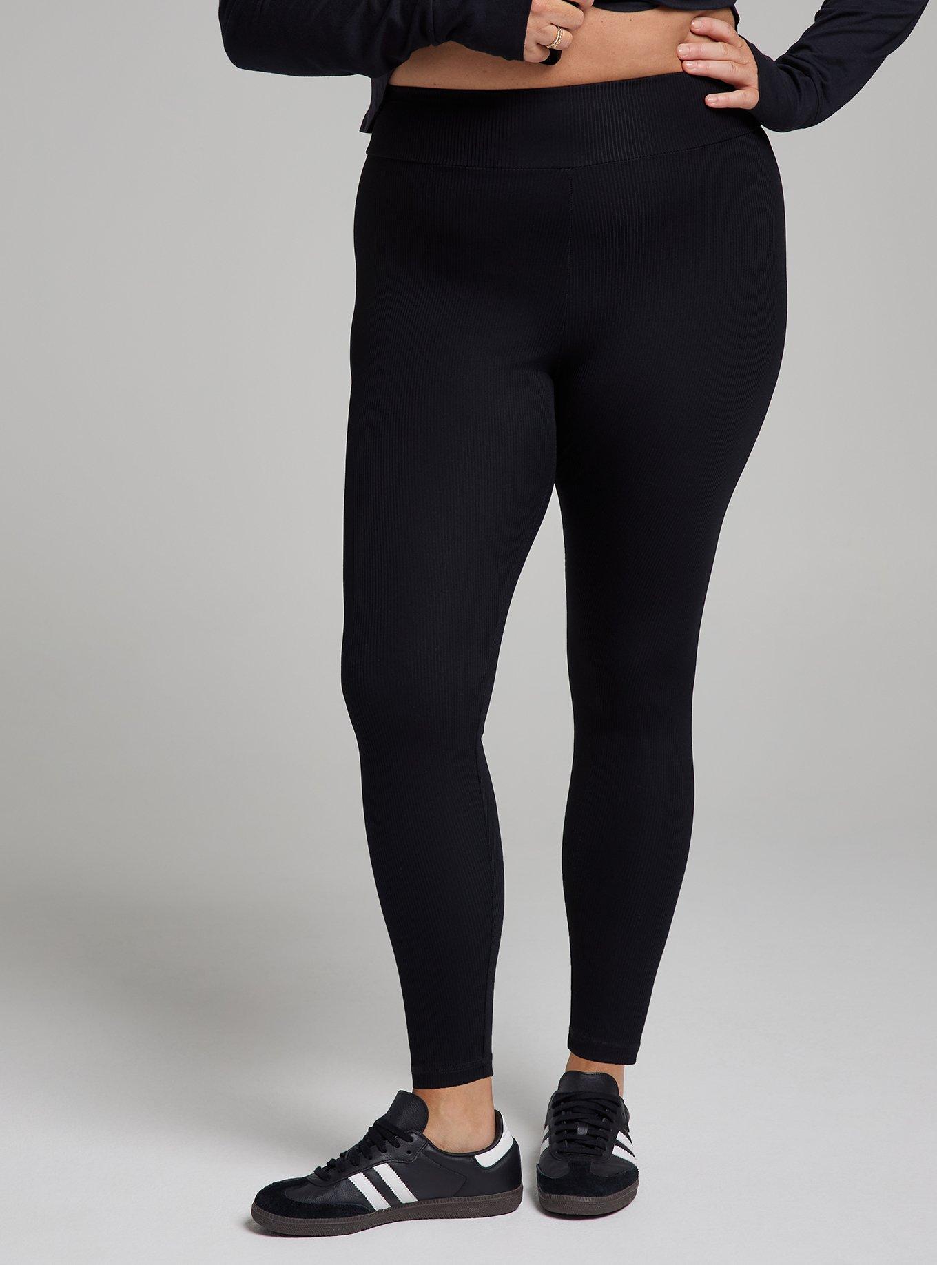 TRU Performance Rib Full-Length Active Legging, DEEP BLACK, alternate