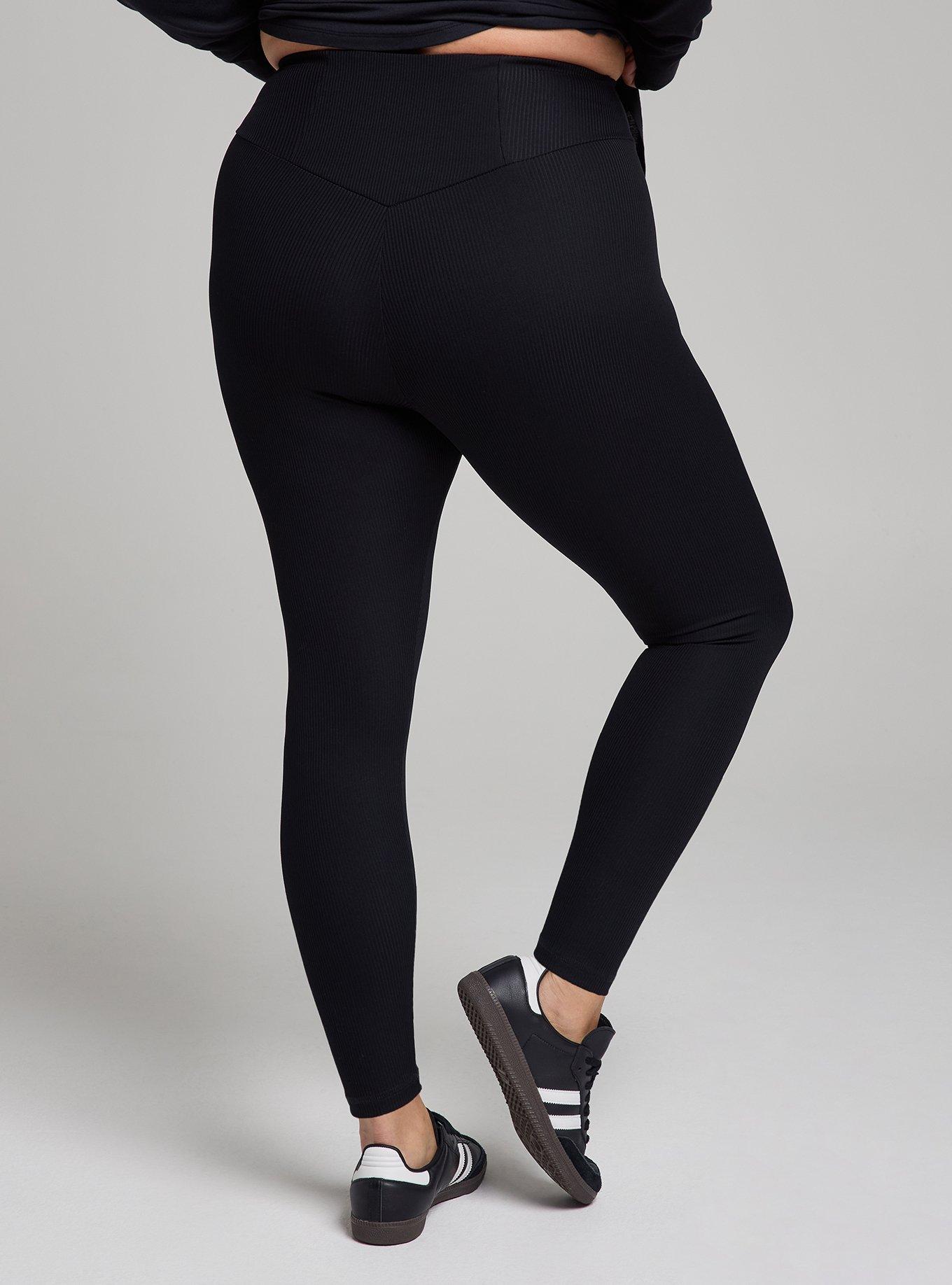 TRU Performance Rib Full-Length Active Legging, DEEP BLACK, alternate