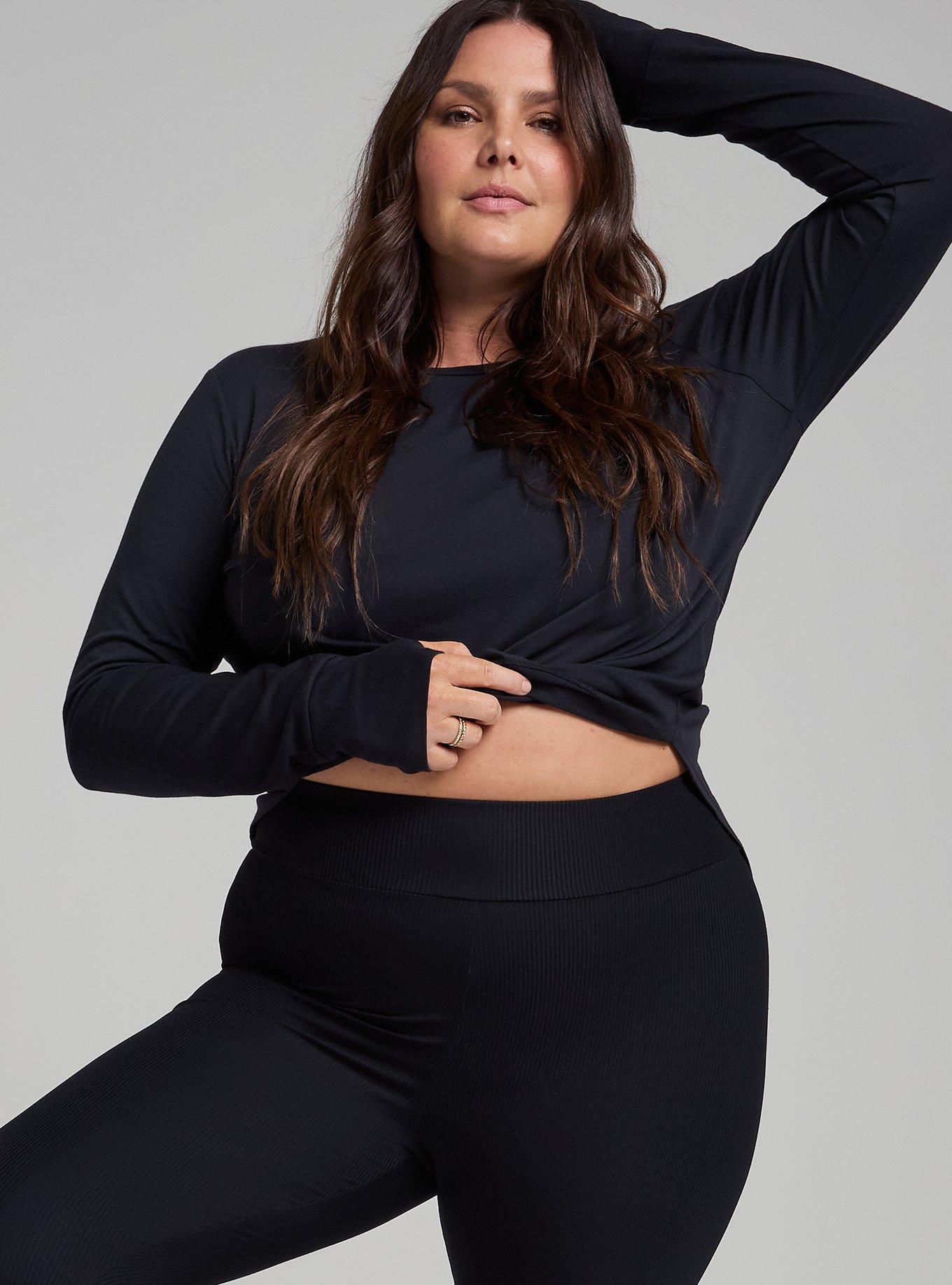 TRU Performance Rib Full-Length Active Legging, DEEP BLACK, alternate