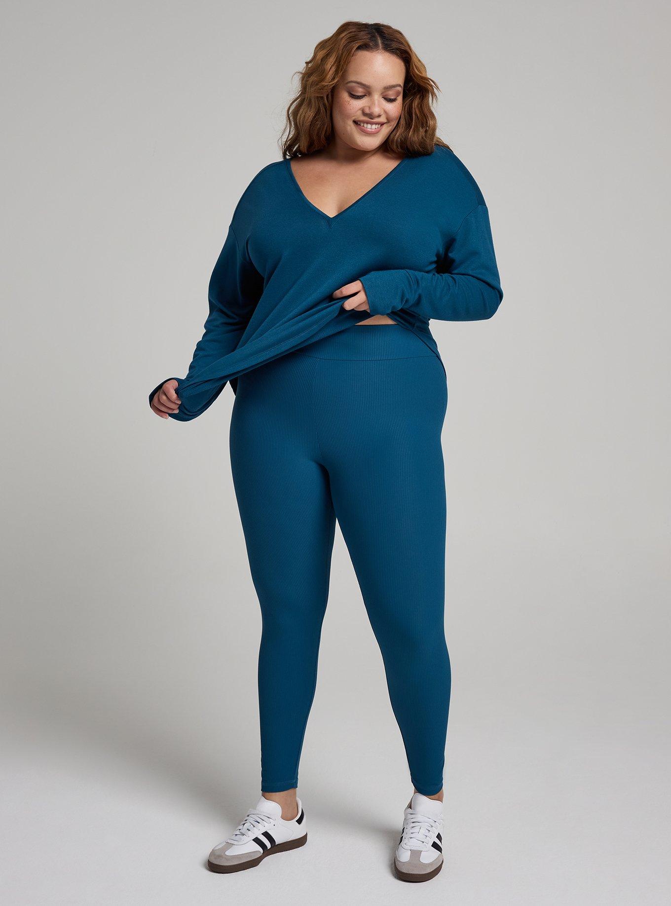 TRU Performance Rib Full-Length Active Legging, LEGION BLUE, alternate