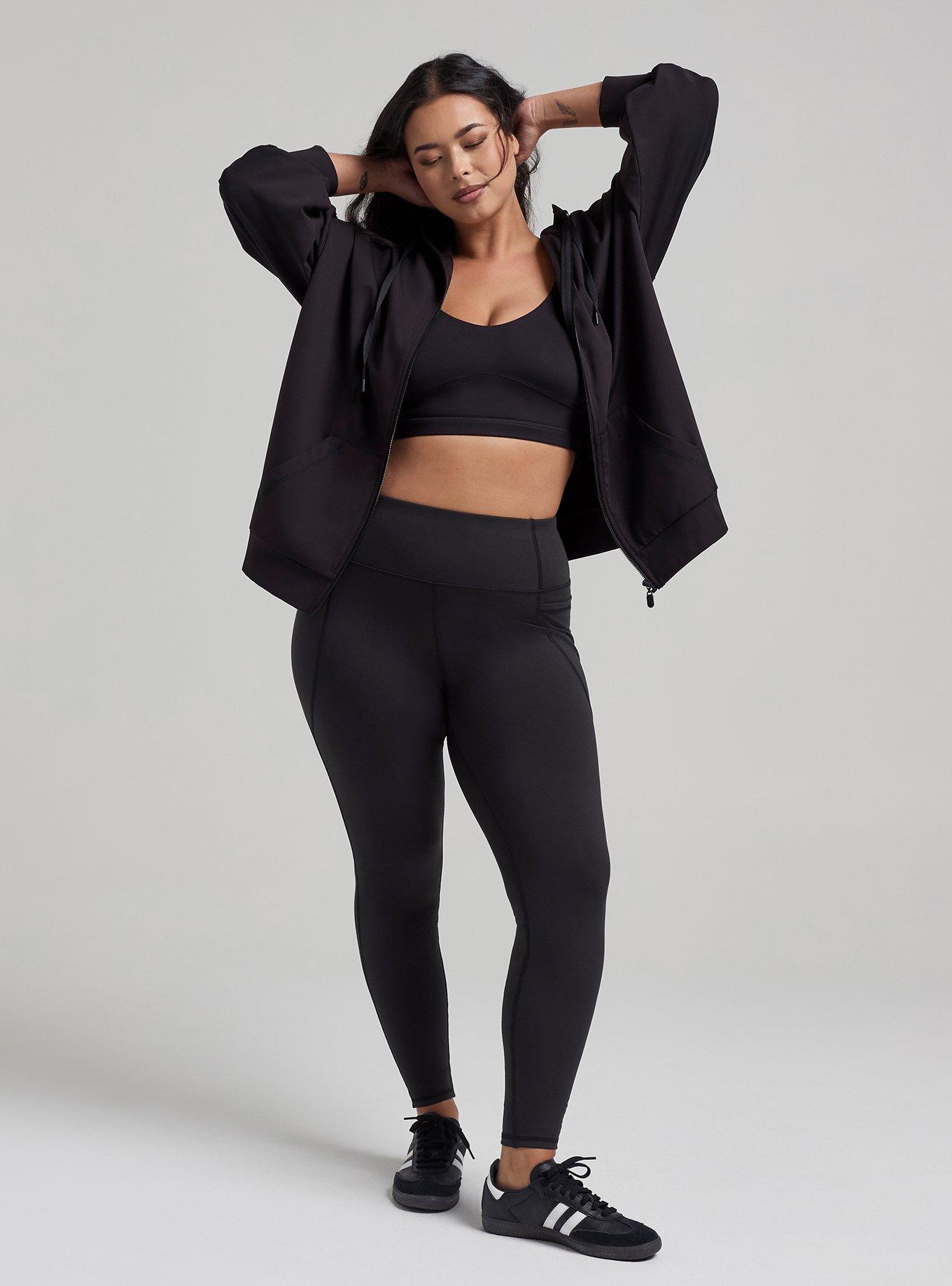 TRU Tech Fleece Hi-Low Zip-Up Active Hoodie, DEEP BLACK, alternate