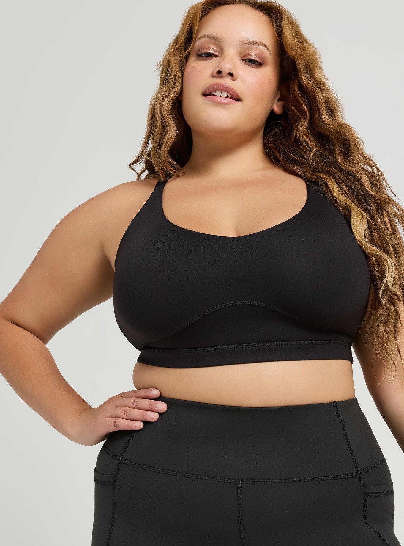 TRU Performance Butter Active Sports Bra, DEEP BLACK, alternate