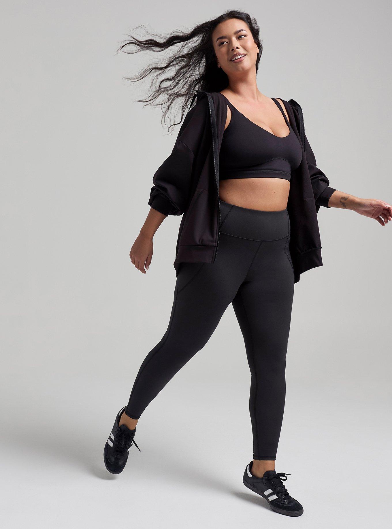 TRU Performance Butter Active Sports Bra, DEEP BLACK, alternate