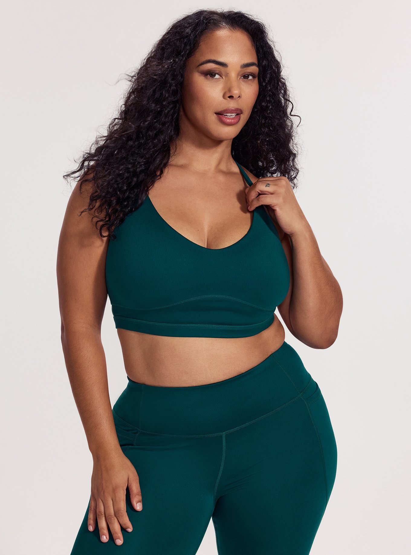 TRU Performance Butter Adjustable Active Sports Bra, BOTANICAL GARDEN, alternate