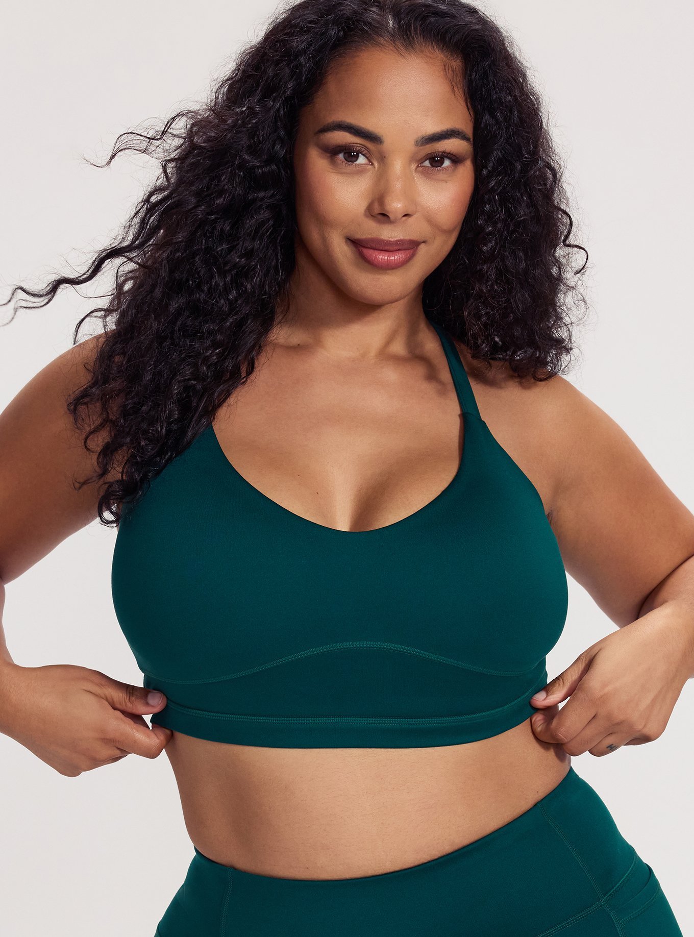 TRU Performance Butter Adjustable Active Sports Bra, BOTANICAL GARDEN, hi-res