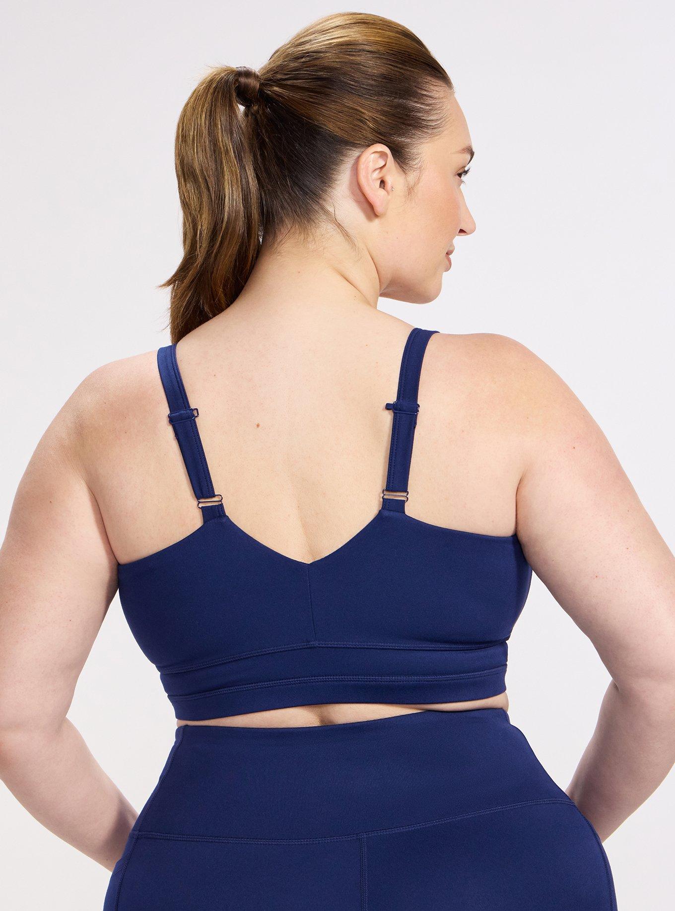 TRU Performance Butter Adjustable Active Sports Bra, MEDIEVAL BLUE, alternate
