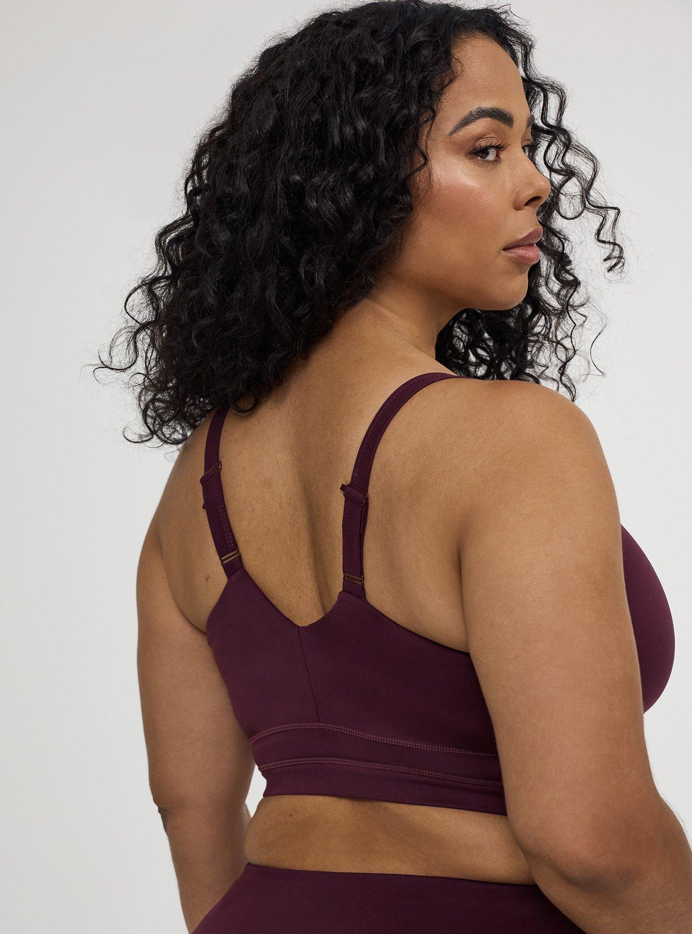 TRU Performance Butter Adjustable Active Sports Bra, WINETASTING, alternate
