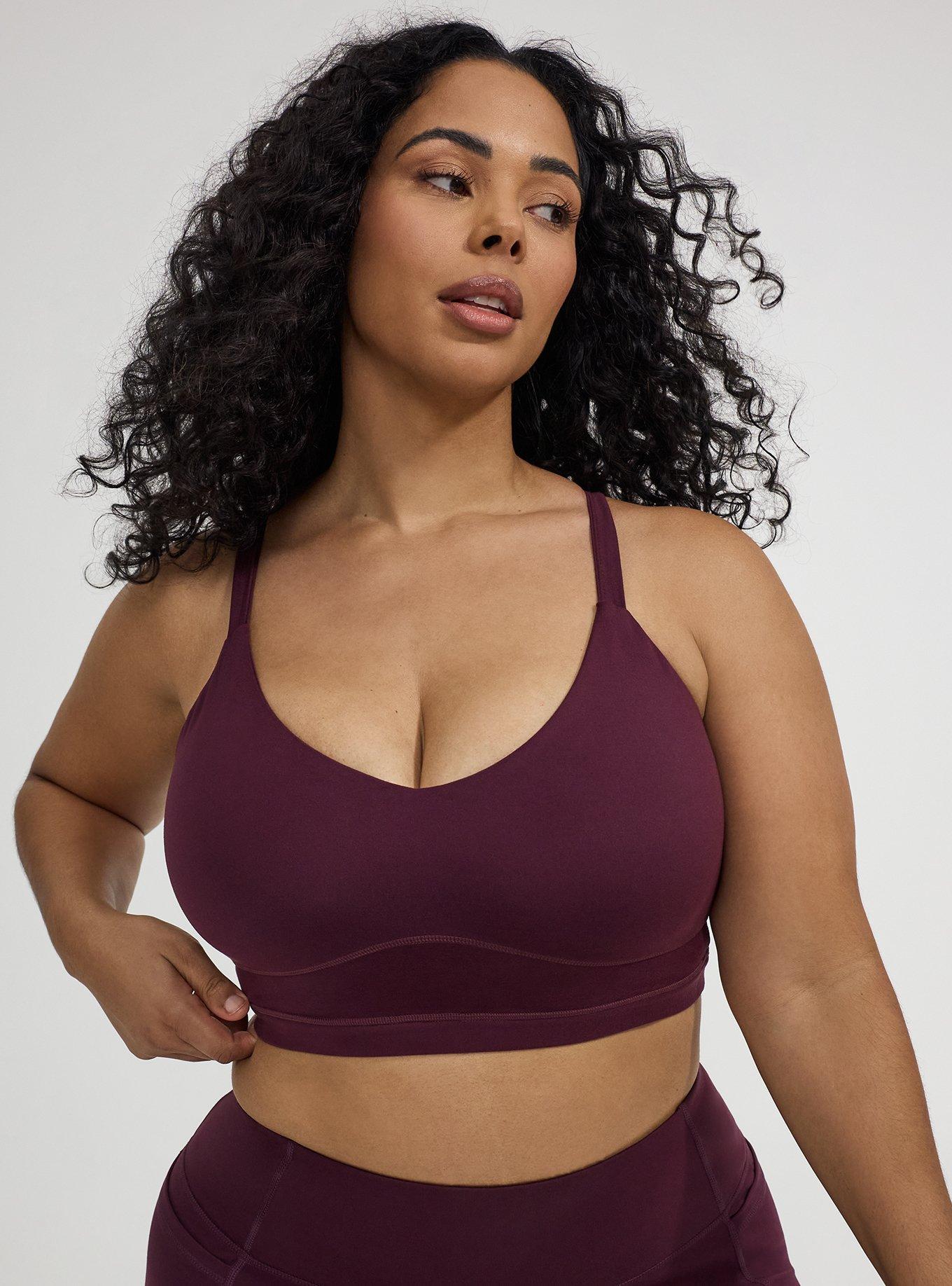 TRU Performance Butter Adjustable Active Sports Bra, WINETASTING, alternate