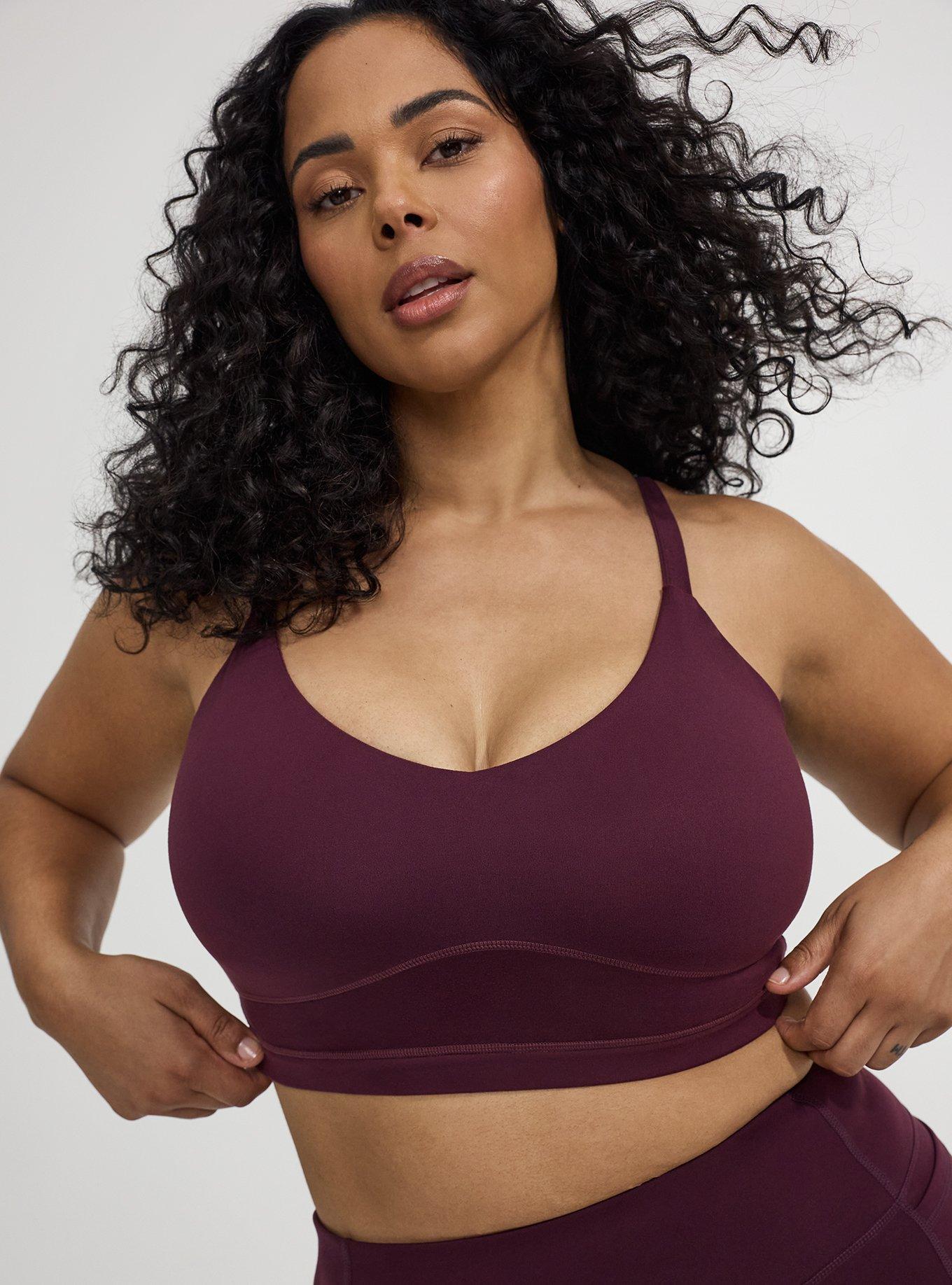 TRU Performance Butter Adjustable Active Sports Bra, WINETASTING, hi-res