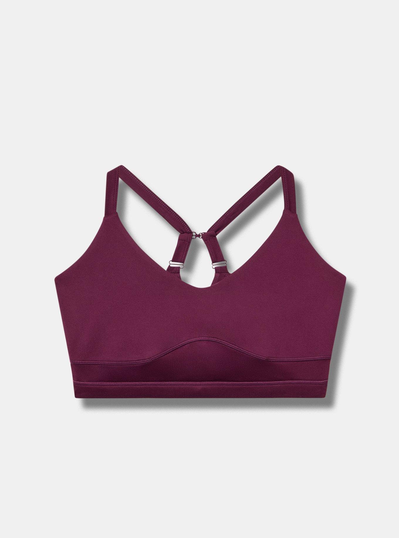 TRU Performance Butter Adjustable Active Sports Bra, WINTER BLOOM, flat