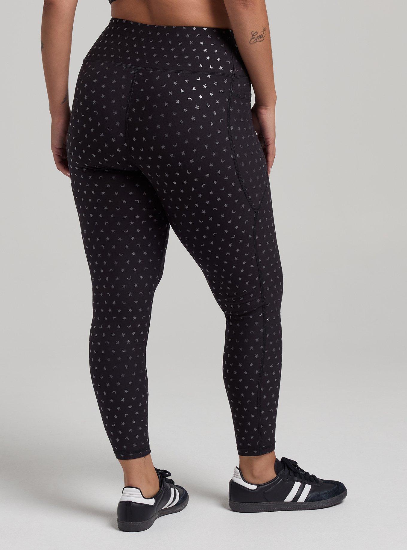 TRU Performance Jersey Shine Active Legging, DEEP BLACK, alternate