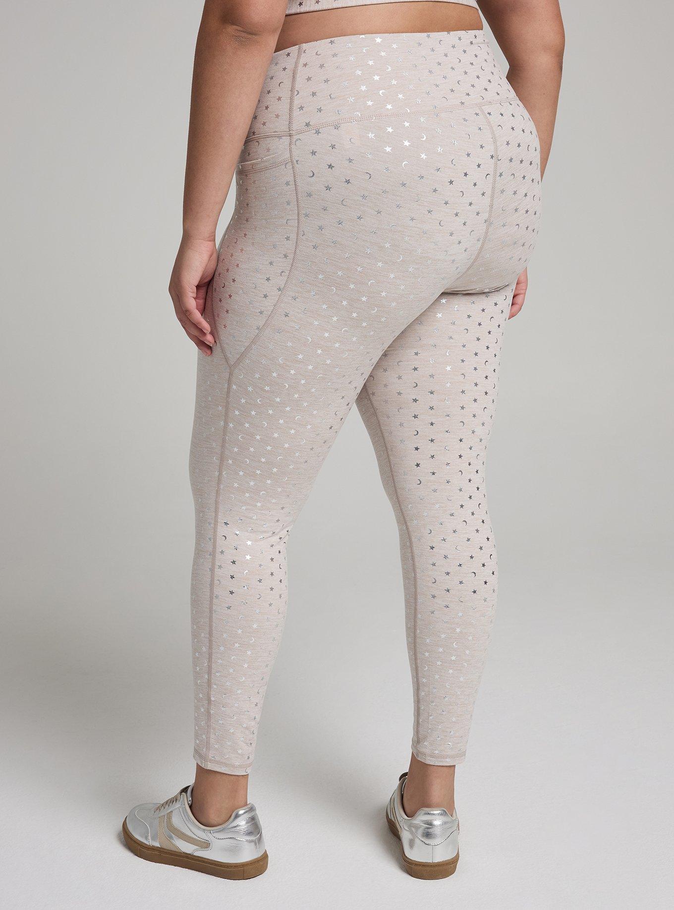 TRU Performance Jersey Shine Active Legging, OATMEAL HEATHER, alternate