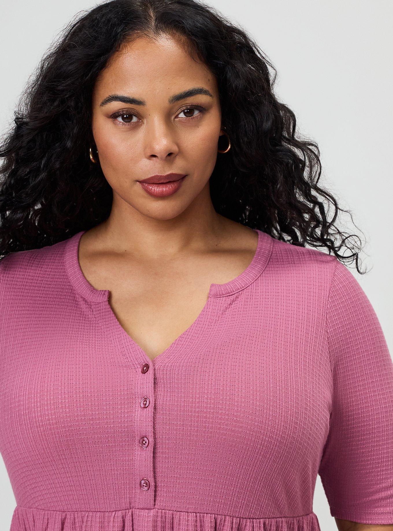 Jersey Babydoll Top, MELLOW MAUVE, alternate