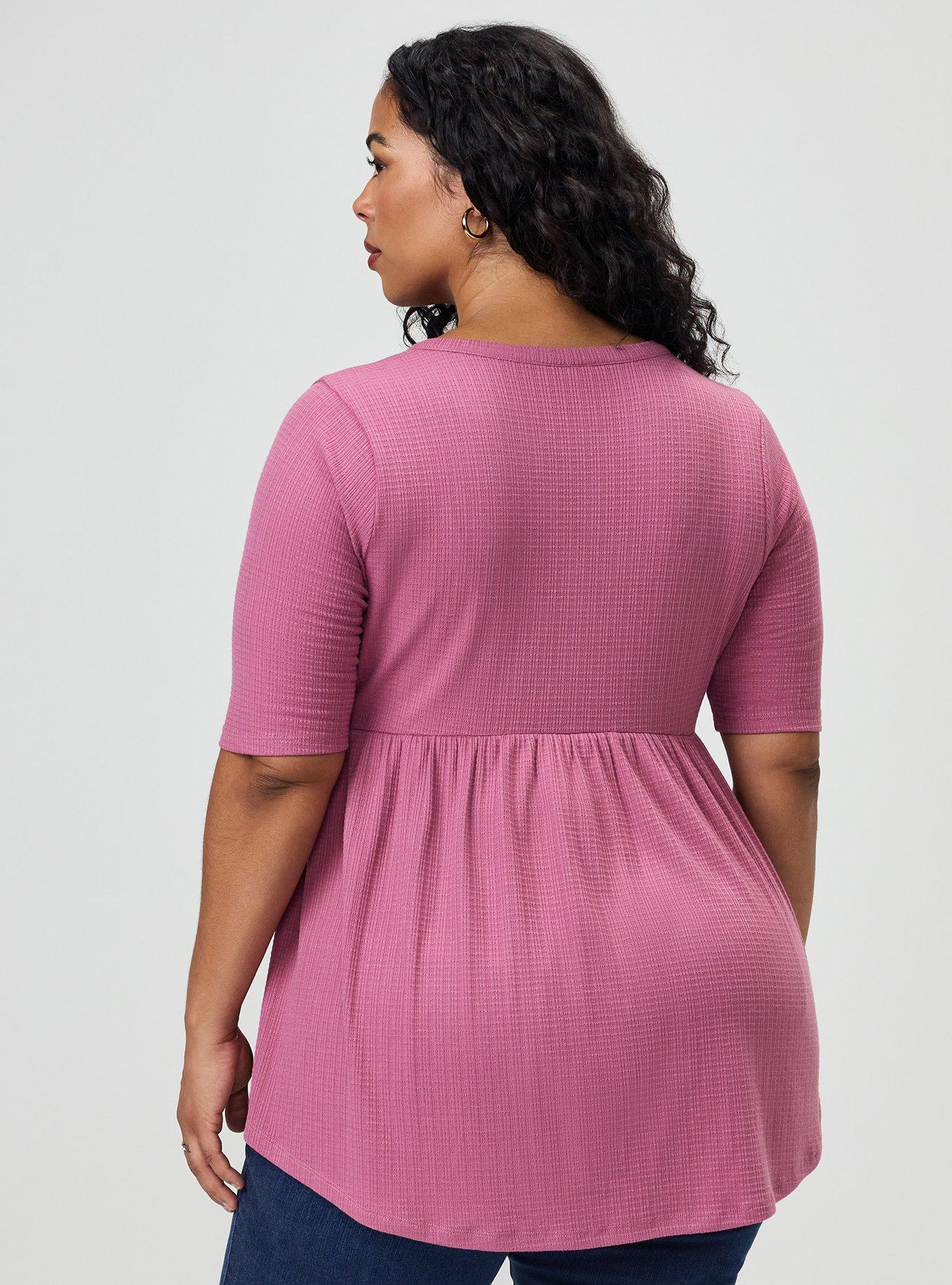 Jersey Babydoll Top, MELLOW MAUVE, alternate