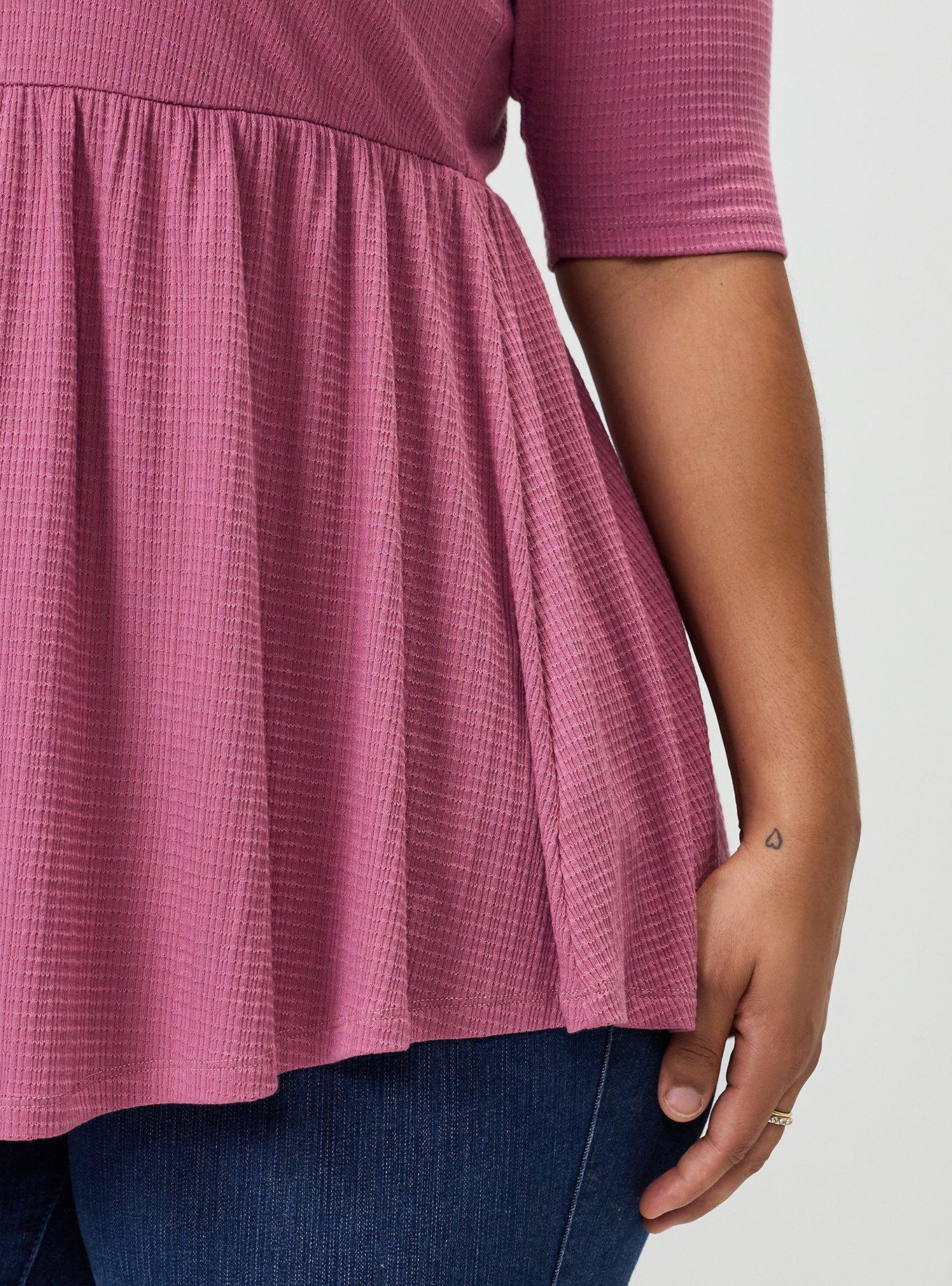 Jersey Babydoll Top, MELLOW MAUVE, alternate