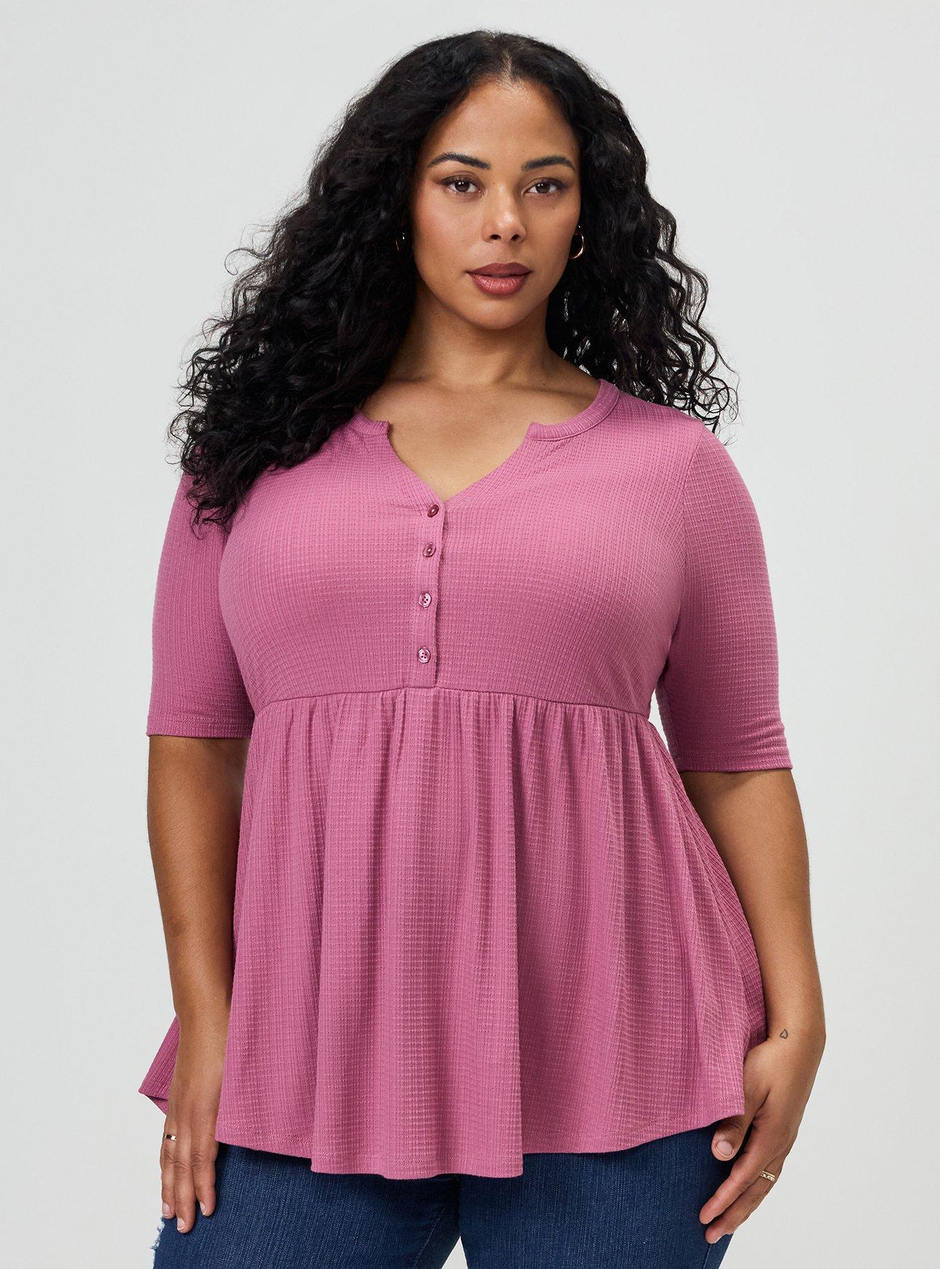 Jersey Babydoll Top, MELLOW MAUVE, hi-res
