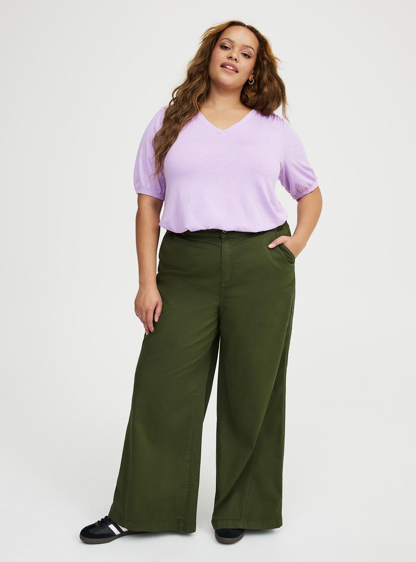 Vintage Slub Shirred Yoke V-Neck Tee, CROCUS PETAL, alternate