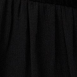 Plus Size Gauze Henley Smocked Top, DEEP BLACK, swatch