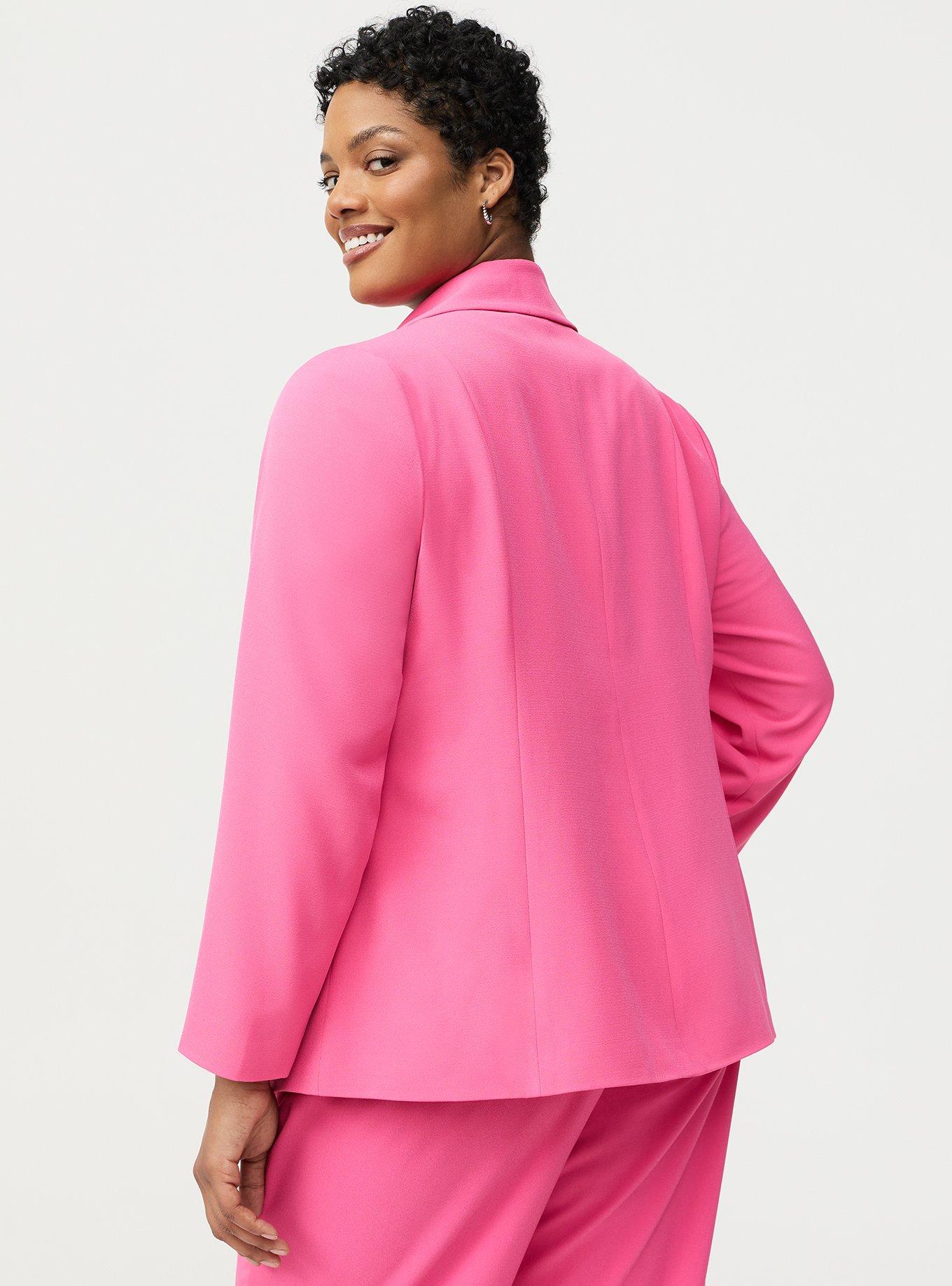 Studio Crepe Blazer, SHOCKING PINK, alternate