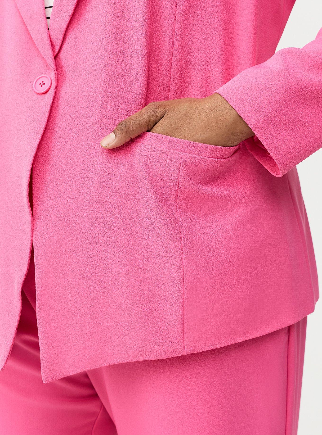 Studio Crepe Blazer, SHOCKING PINK, alternate