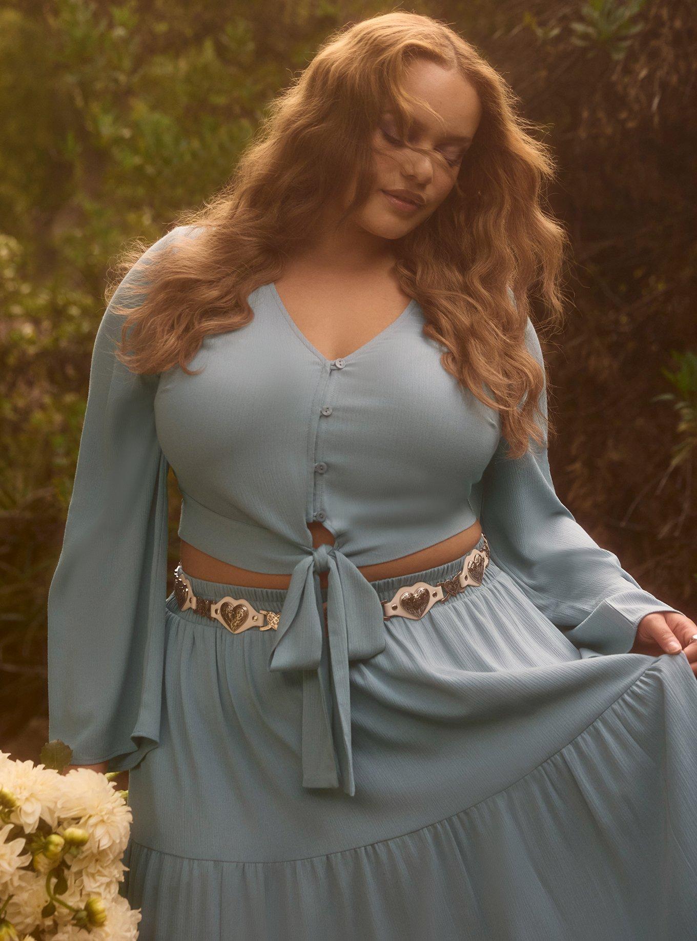 Festi Tie-Front Maxi Skirt Set