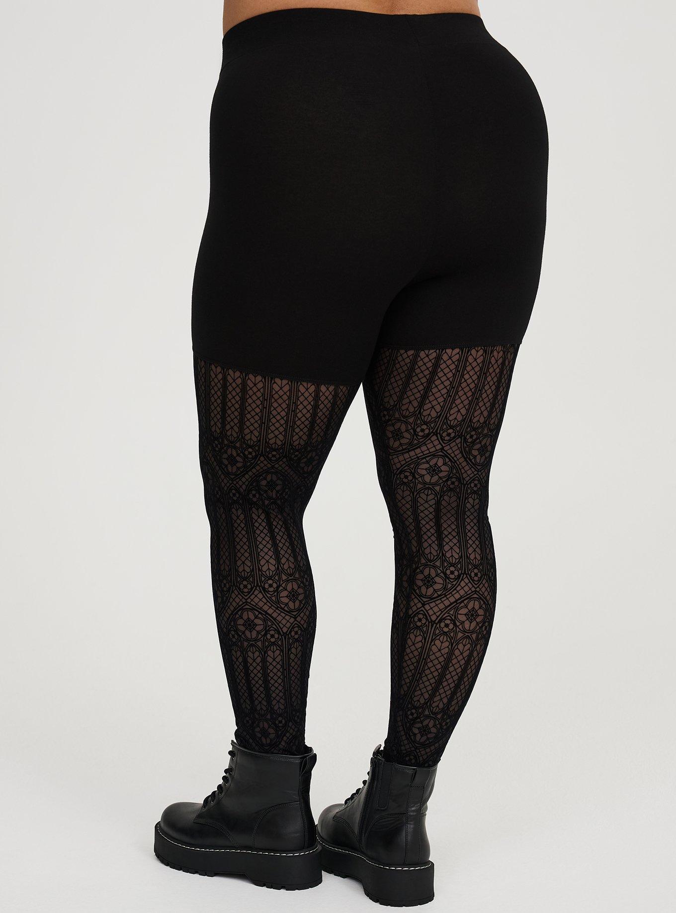 Plus Size - Nightfall Mesh Panel Legging - Torrid