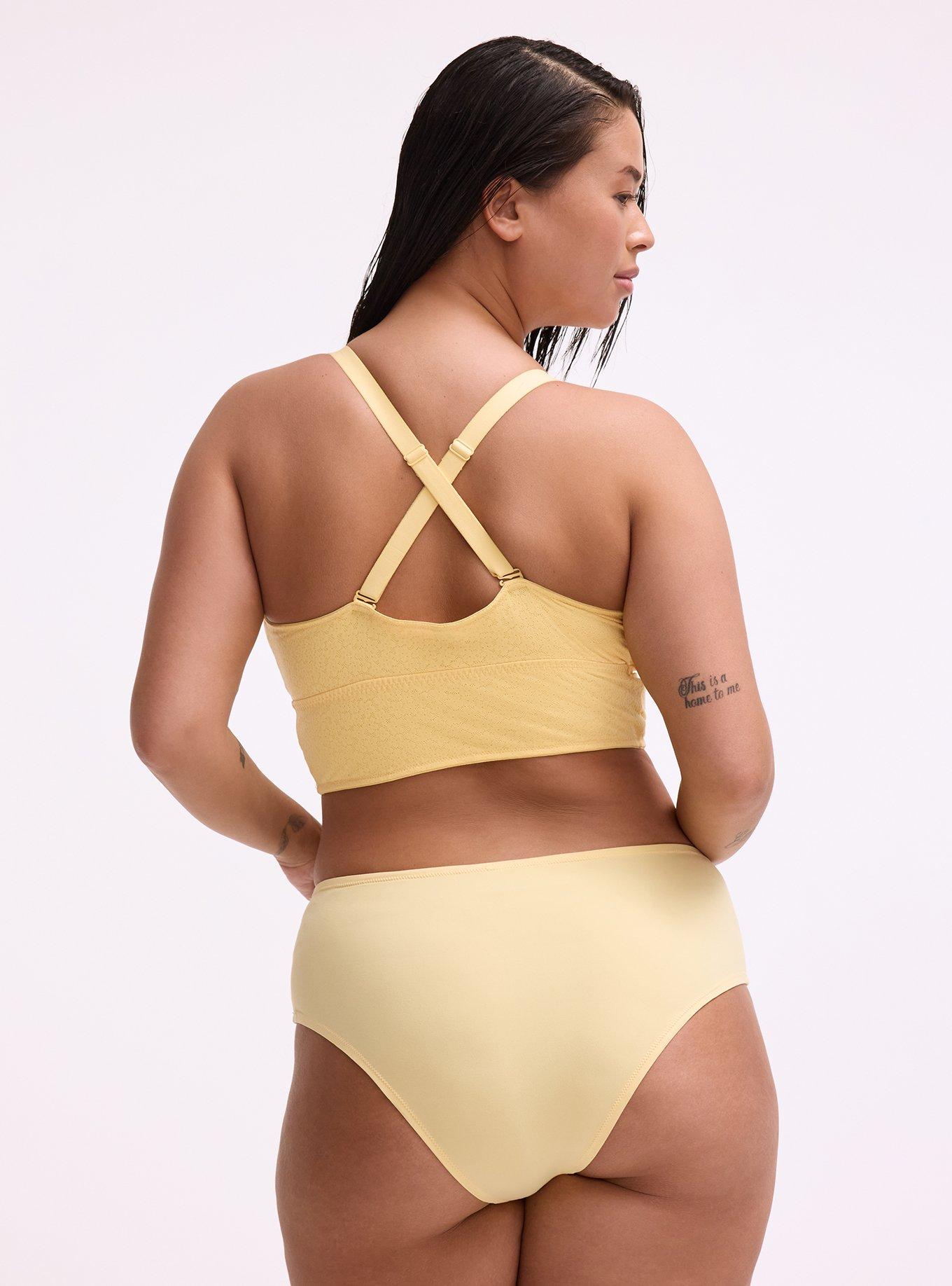 Unlined Lace Longline Bralette, GOLDEN HAZE, alternate