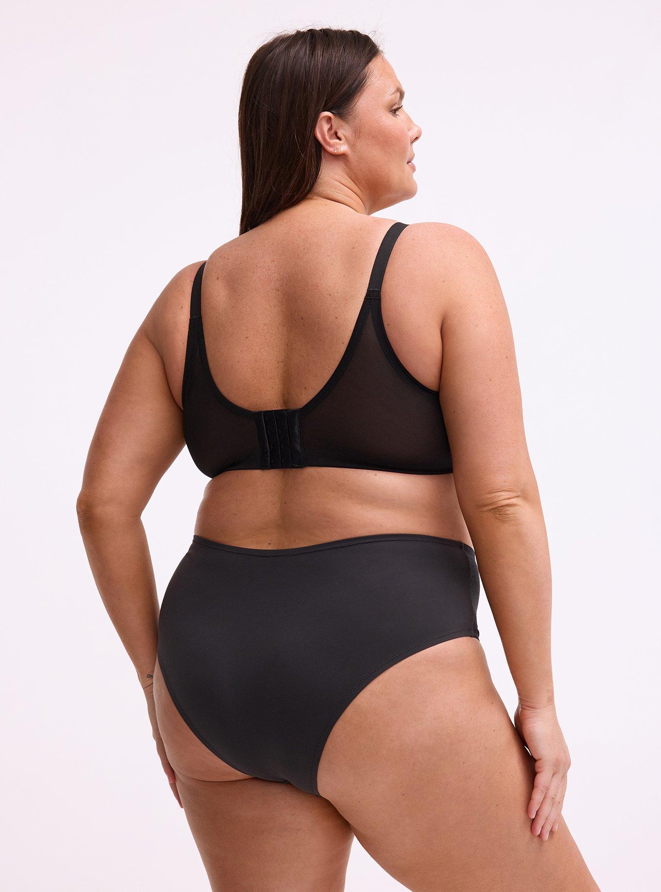 Full Coverage Unlined Lace Bra, RICH BLACK, alternate