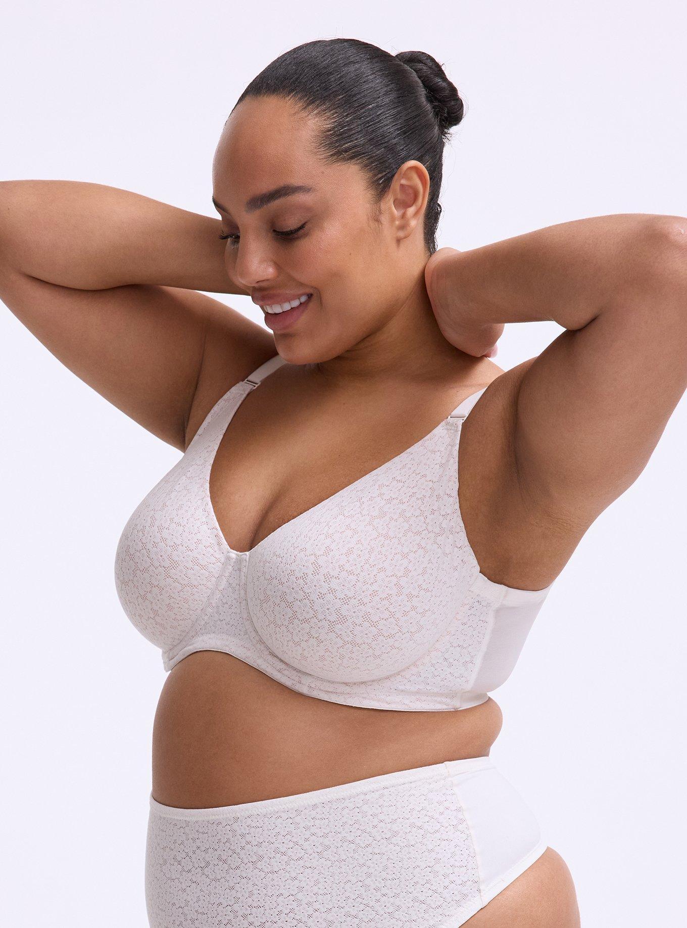 Full Coverage Unlined Lace Bra, CLOUD DANCER, alternate