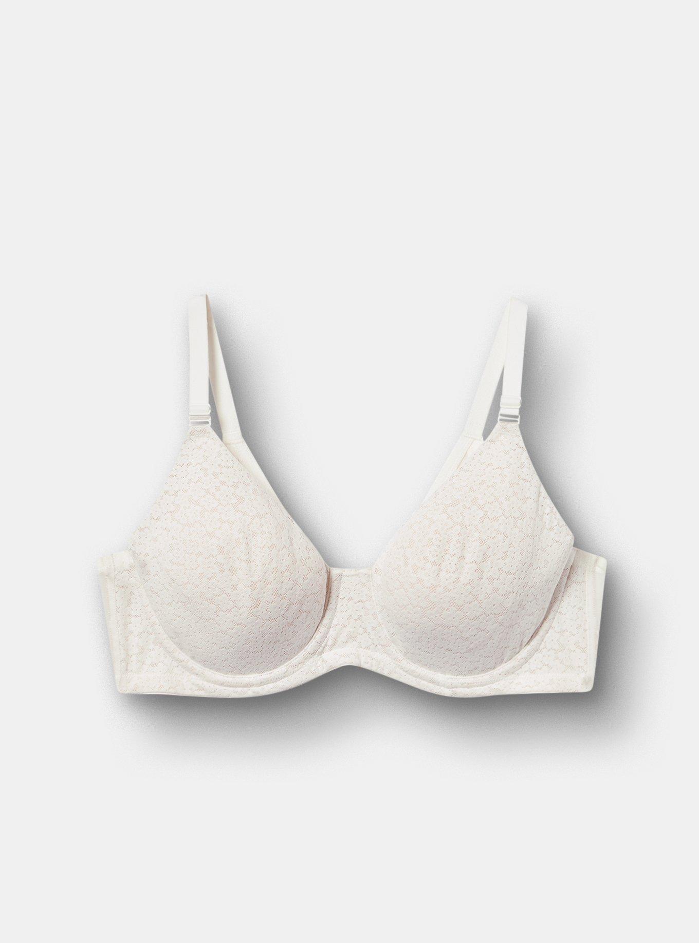 Full Coverage Unlined Lace Bra, CLOUD DANCER, hi-res