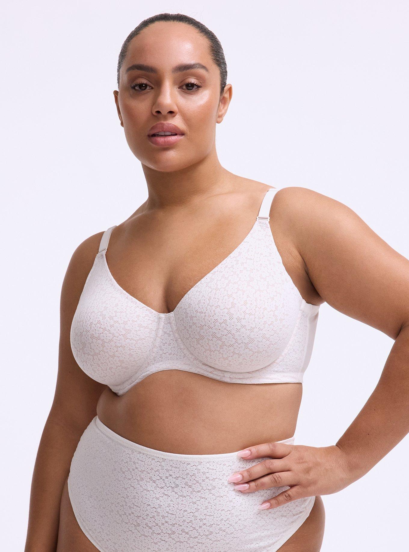 Full Coverage Unlined Lace Bra, CLOUD DANCER, hi-res
