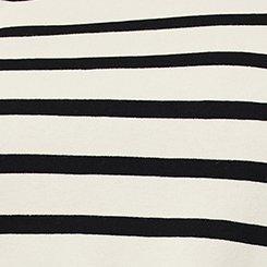 French Terry Drop Shoulder Sweatshirt, WHITE SWAN DEEP BLACK STRIPE, swatch